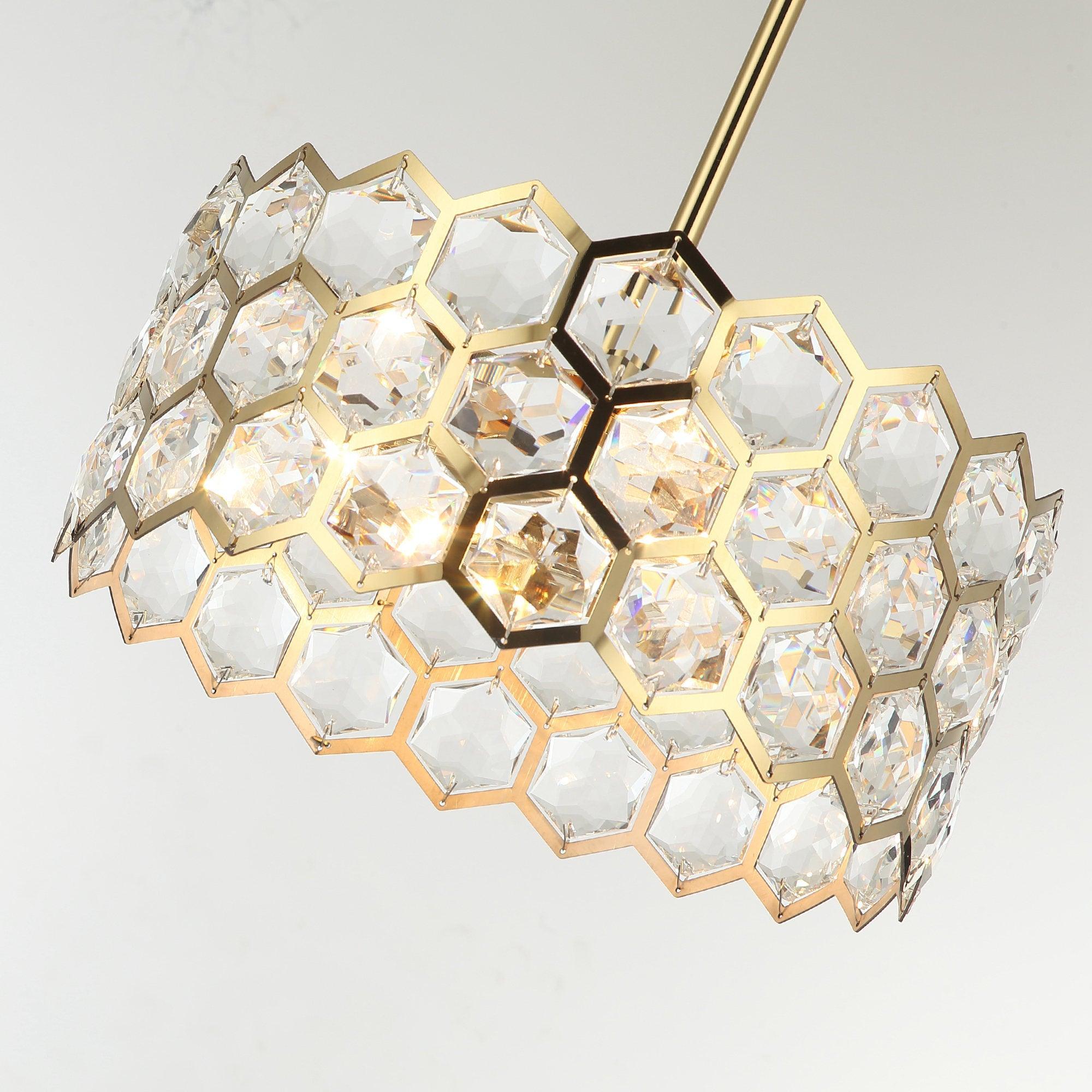 13 Inch Modern Golden 3-Light Pendant Lighting Fixture for Living Room, Dining Room, Kitchen Island - Elegant Ceiling Light with Adjustable Height