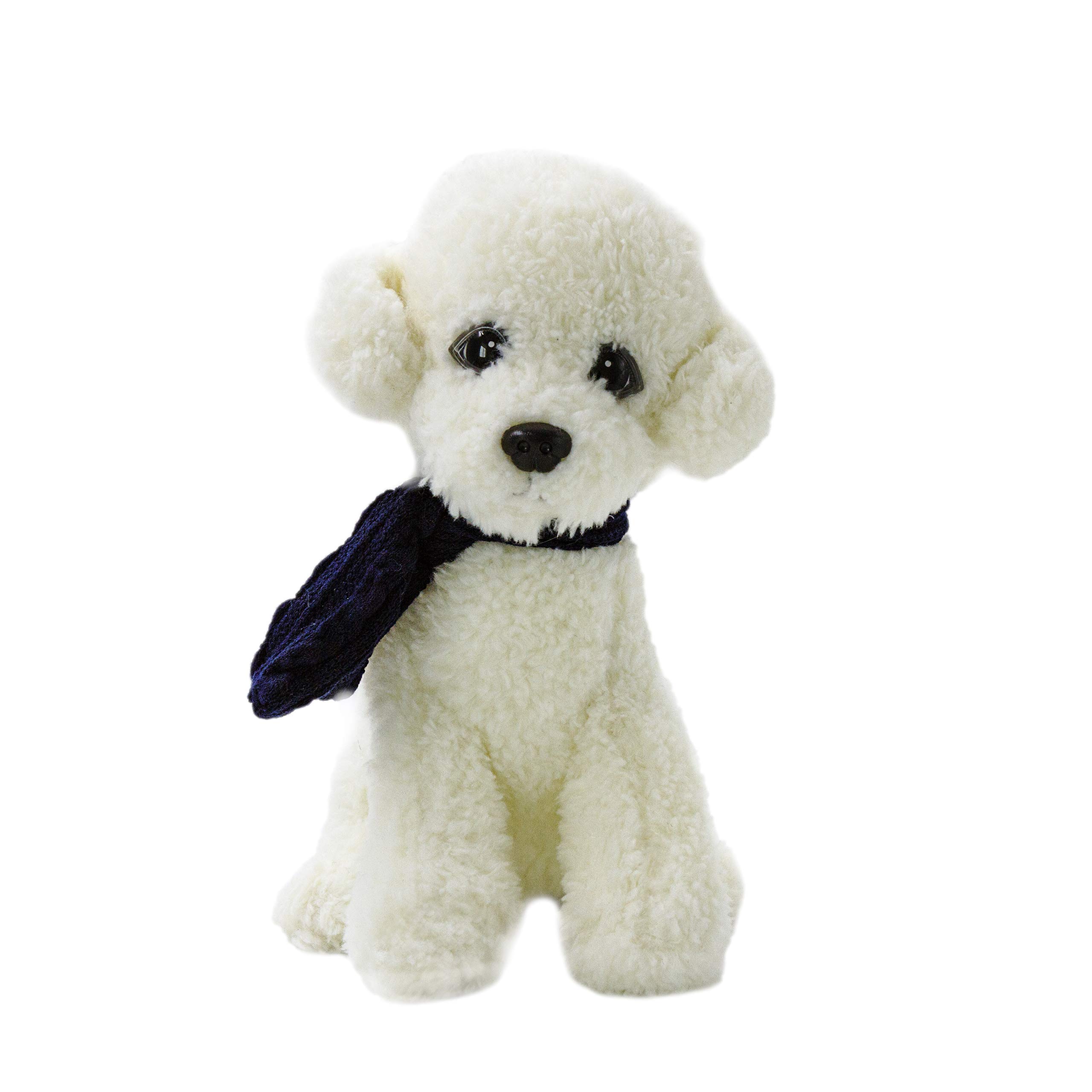 Soft Plush Bichon Frise Dog Stuffed Animal Toy - 13.5 Inch White Fluffy Puppy for Kids, Birthday Party Favors & Gifts - Perfect for Cuddling, Nursery Decor, and Children's Bedtime Companions