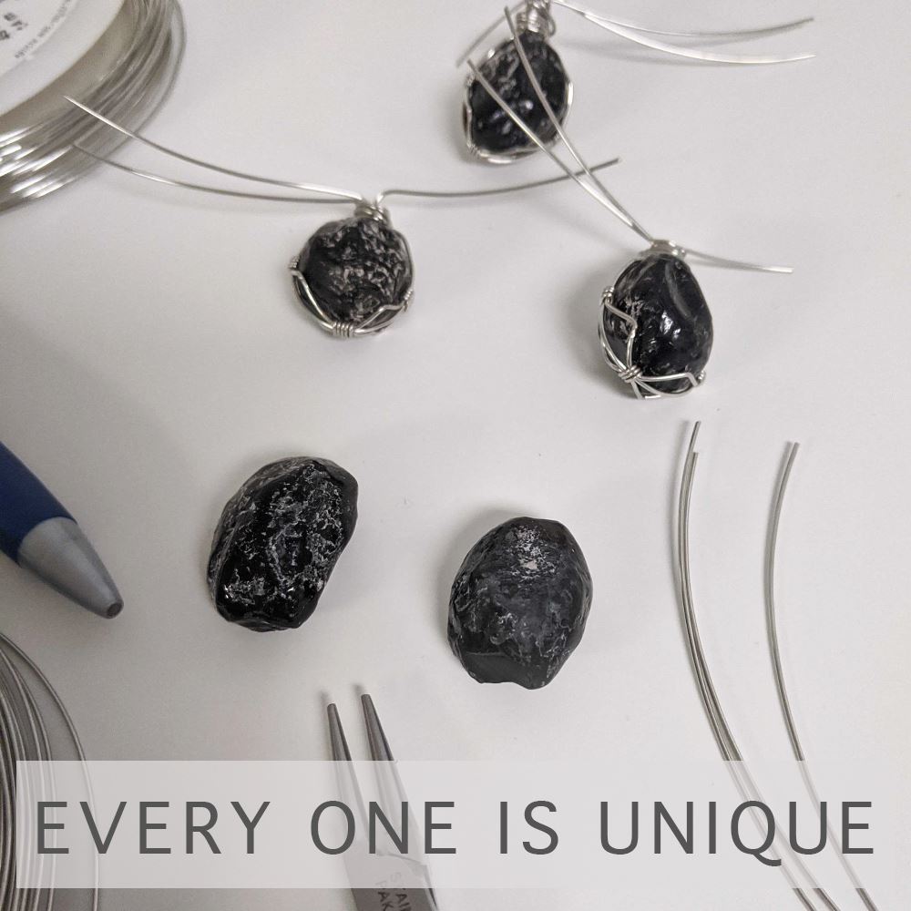 Black Obsidian Apache Tears Crystal Necklace – Natural Healing Stone Pendant for Protection & Stress Relief | Spiritual Jewelry Gift for Women & Men | Perfect for Meditation, Energy Work & Everyday Wear