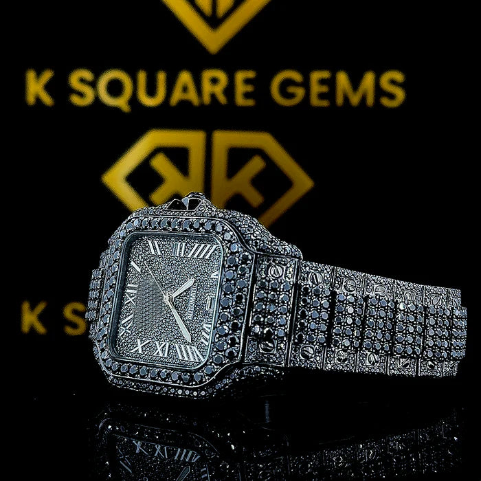Luxury Moissanite Iced Out Watch for Men - Swiss Automatic Movement - Perfect for Formal Events, Parties & Gifting