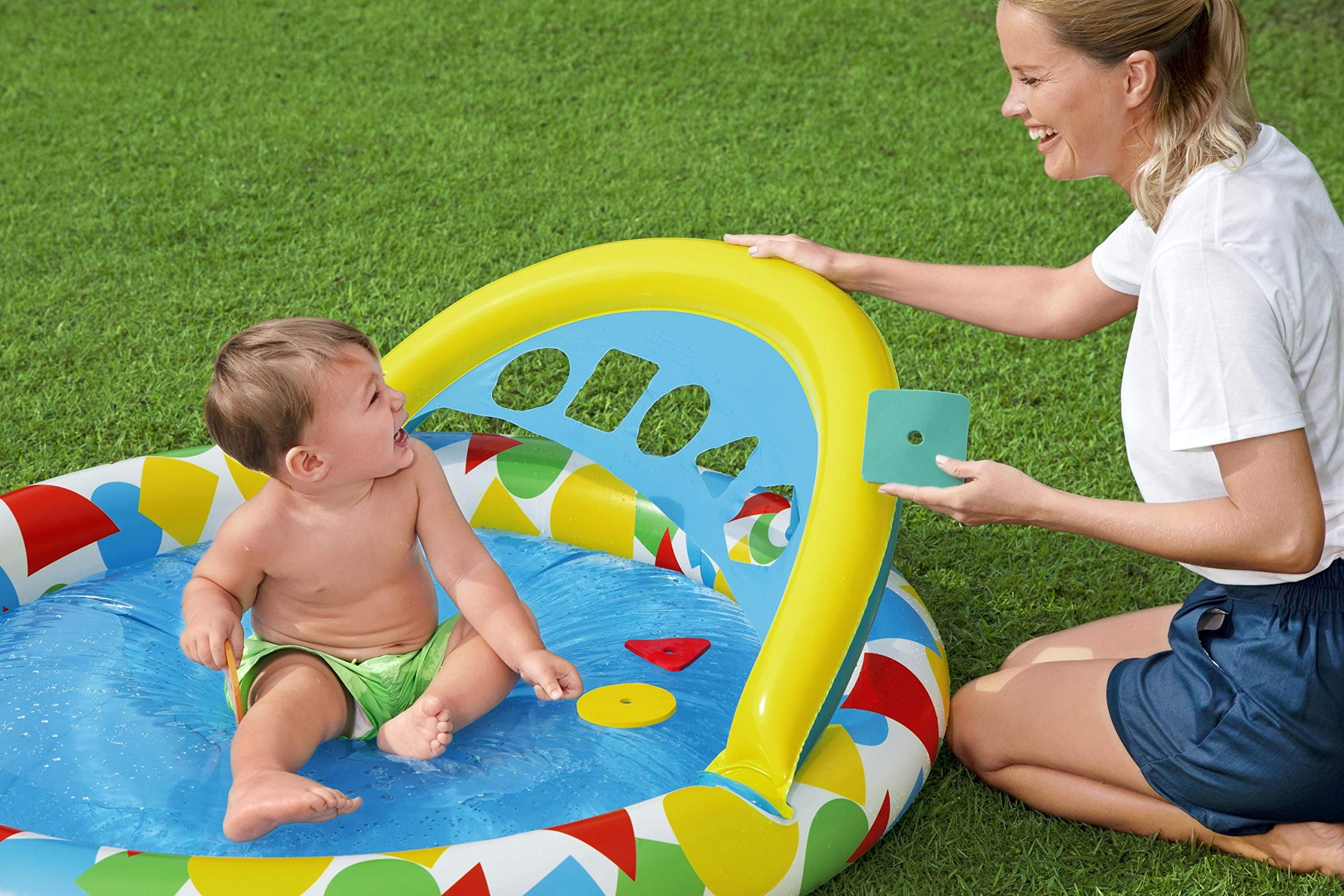Bestway 1052378XXX21 Inflatable Water Slide, Outdoor Lawn & Indoor Play Toy for Kids - Perfect for Backyard Parties, Summer Fun & Family Playtime