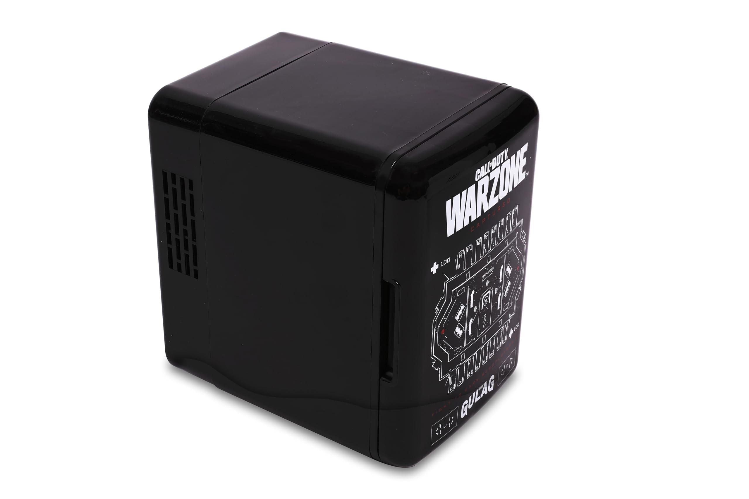 Call of Duty Mini Fridge - 6 Can Portable Cooler for Drinks, Snacks & Skincare - Warzone Black Gaming Accessory - Perfect for Bedroom, Office & Dorm Room - Great Christmas Gift for Gamers