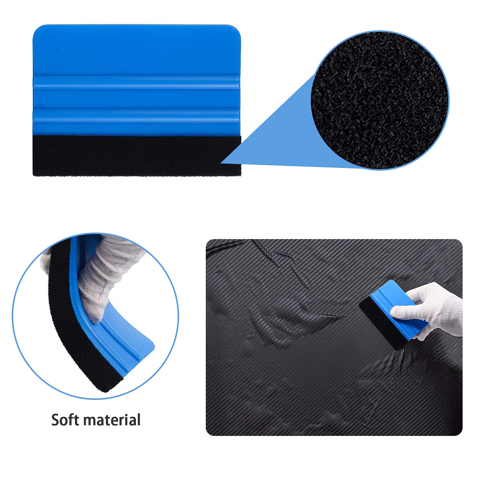 9-Piece Car Window Tint Application Tool Kit - Professional Vehicle Glass Protective Film Installation Set with Squeegee, Scraper & Utility Knife - Perfect for DIY Auto Tinting & Window Film Protection