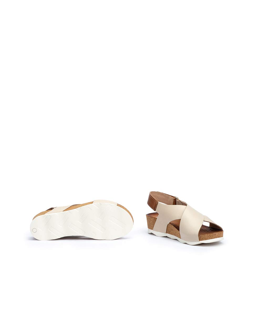 PIKOLINOS Women's Leather Wedge Sandals - Comfortable Mahon Style for Summer, Beach & Casual Outings
