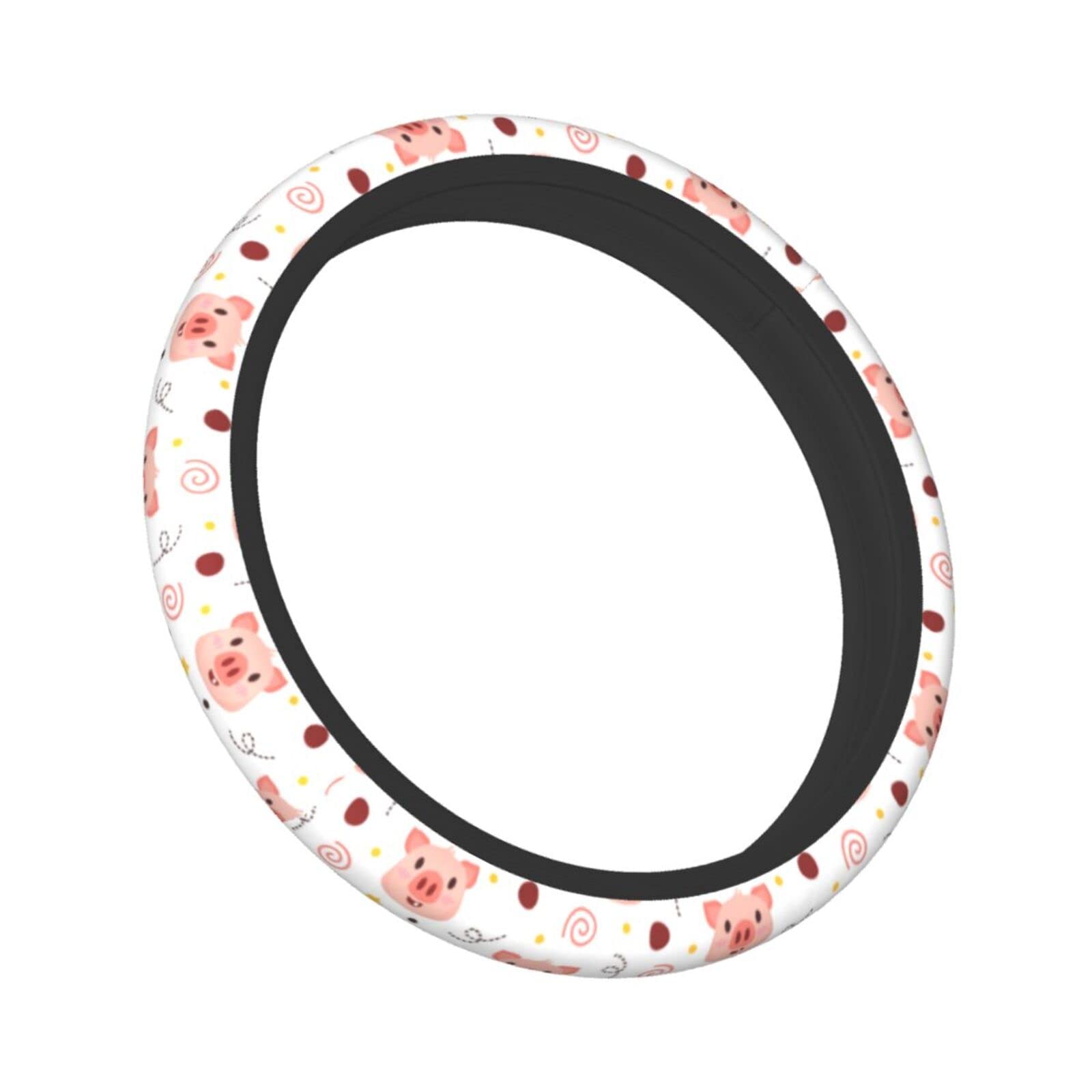 Cute Pig Steering Wheel Cover - Universal 15 Inch Neoprene Car Wheel Protector with Animal Piggy Print - Perfect for Cars, Trucks & SUVs - Fun & Protective Automotive Accessory for Daily Commute & Road Trips