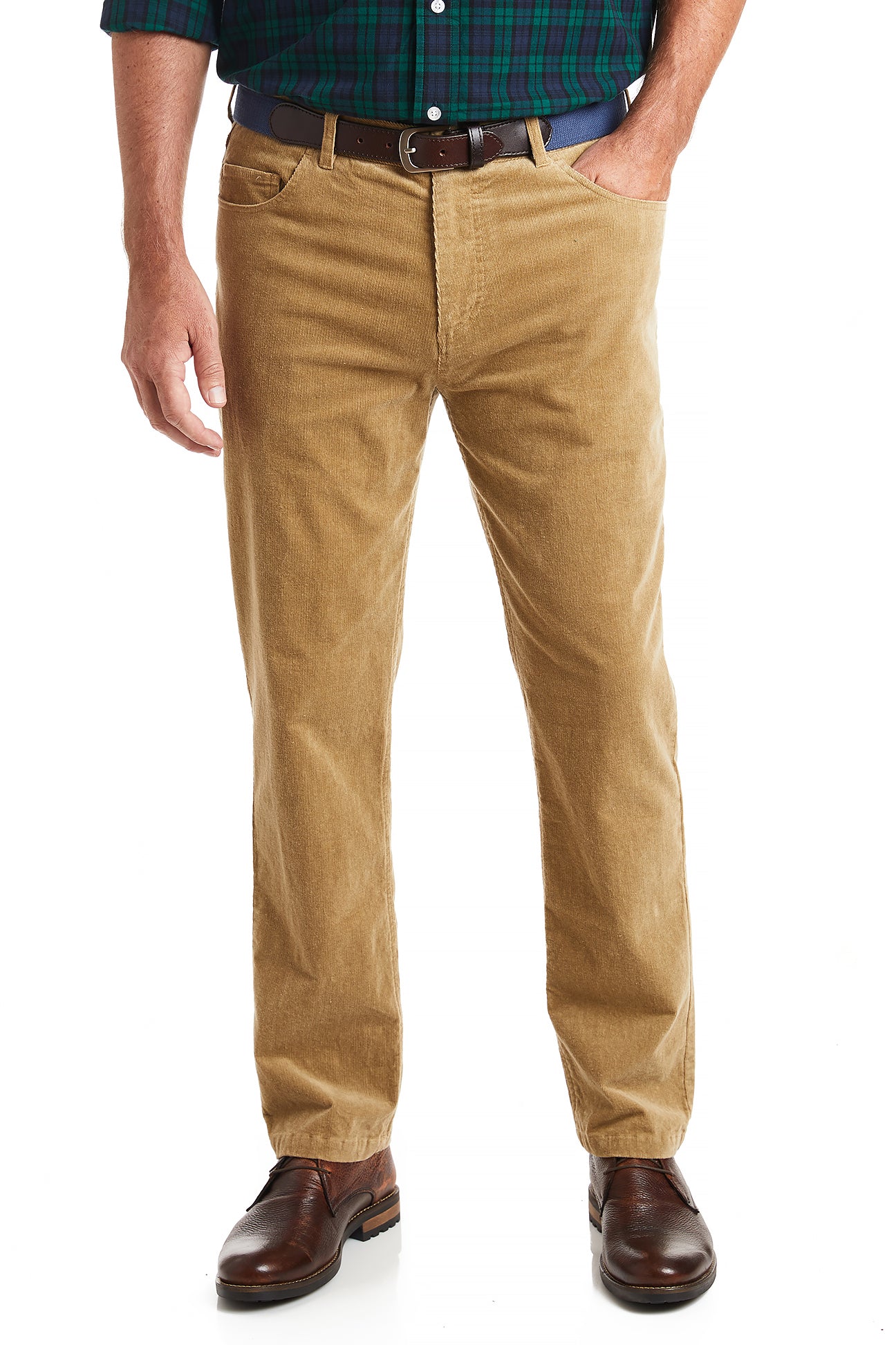 Wayfarer 5 Pocket Stretch Corduroy Pants for Men - Comfortable Khaki Casual Trousers for Everyday Wear, Work & Outdoor Activities