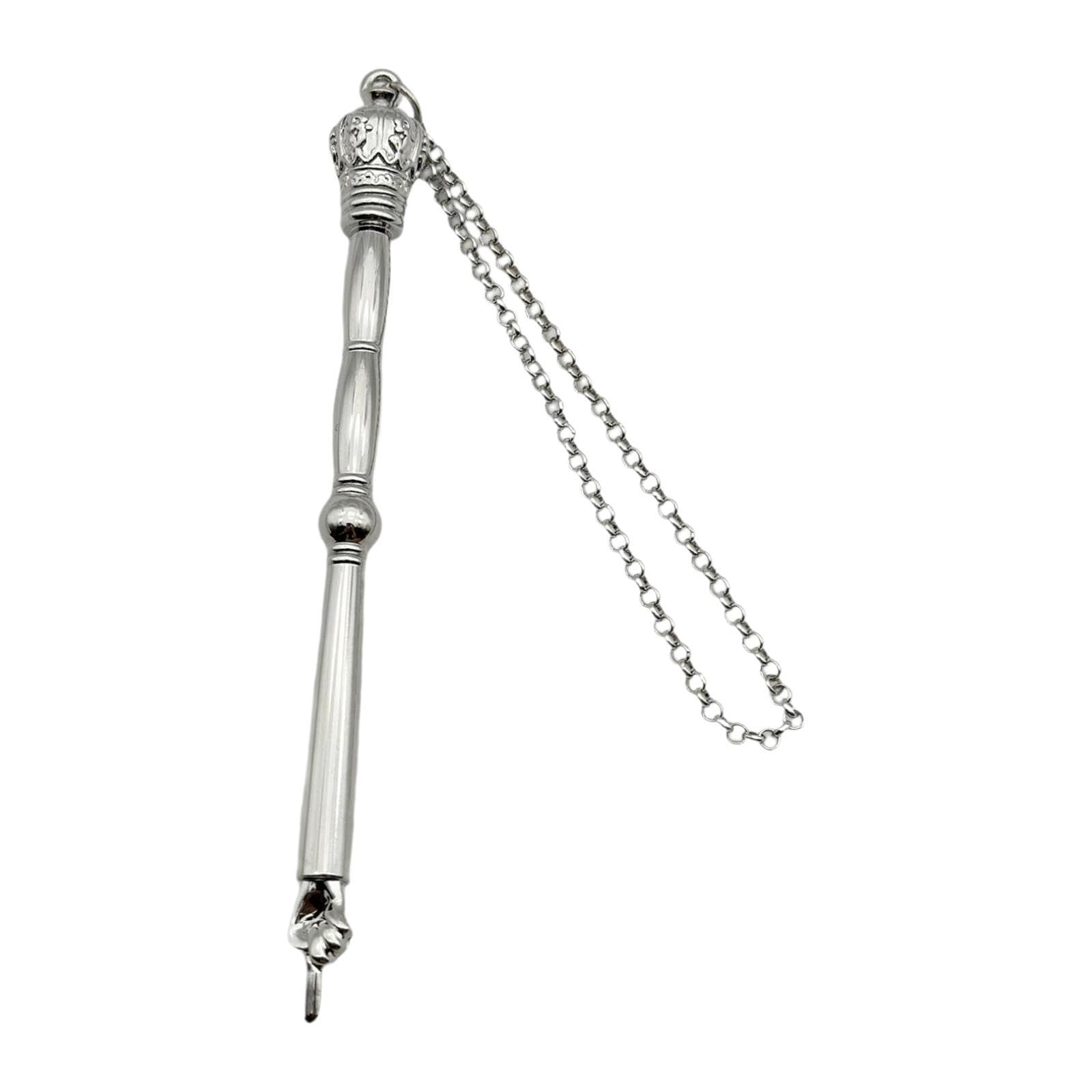 Yad Torah Pointer - Silver Crown Head Bible Reading Tool, Portable Hand Pointer for Jewish Bar Mitzvah & Torah Study | Perfect for Synagogue, Home Worship & Religious Ceremonies