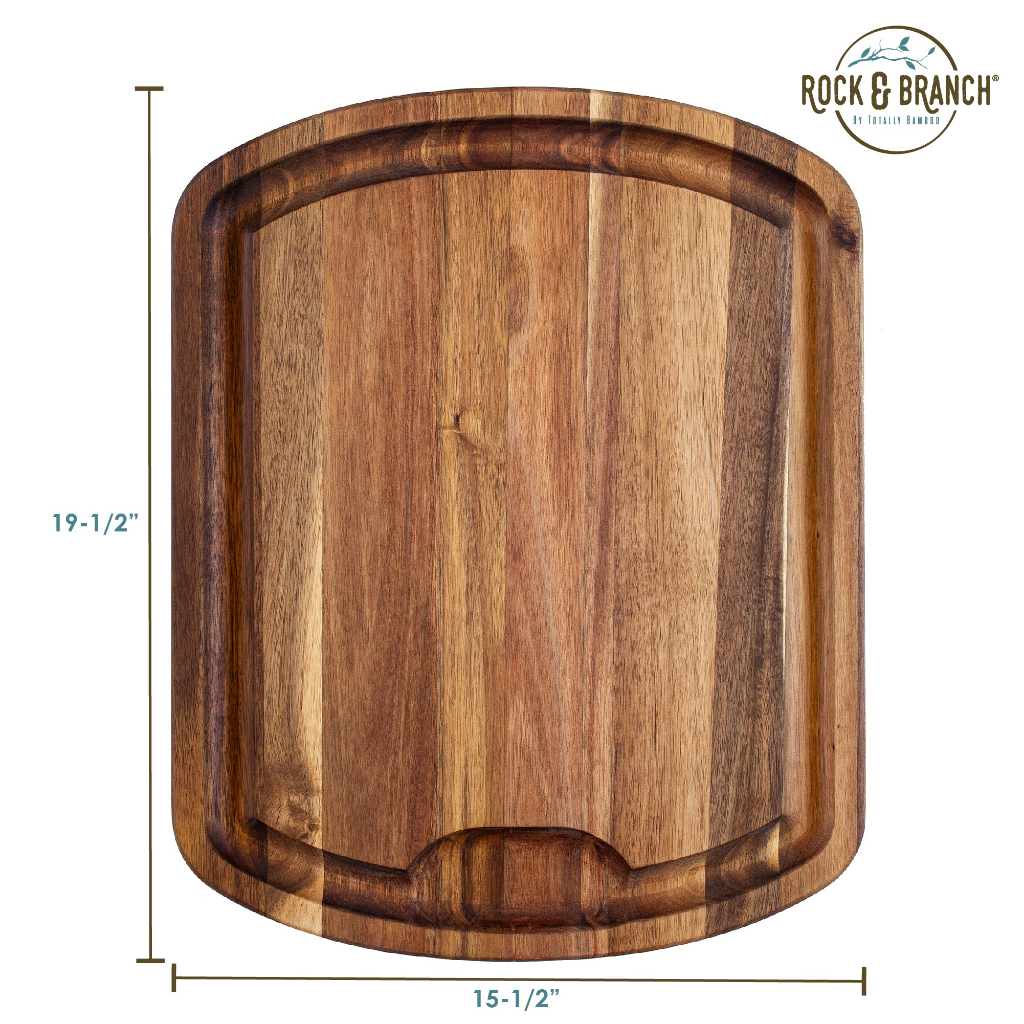 Premium Acacia Wood Cutting Board - Natural Wood Charcuterie Board for Cheese, Bread & Meats - Durable Kitchen Chopping Block for Home & Restaurant Use