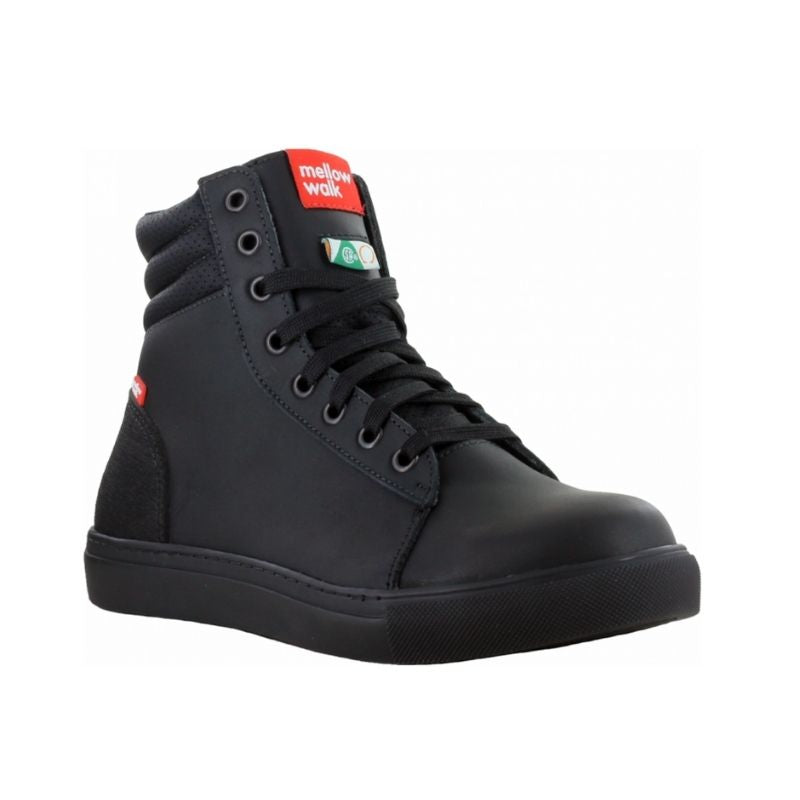 **Mellow Walk Jessica Women's High Top 6 Steel Toe Work Shoes - Black (486339) - Durable & Comfortable for Construction, Warehouse & Outdoor Work**