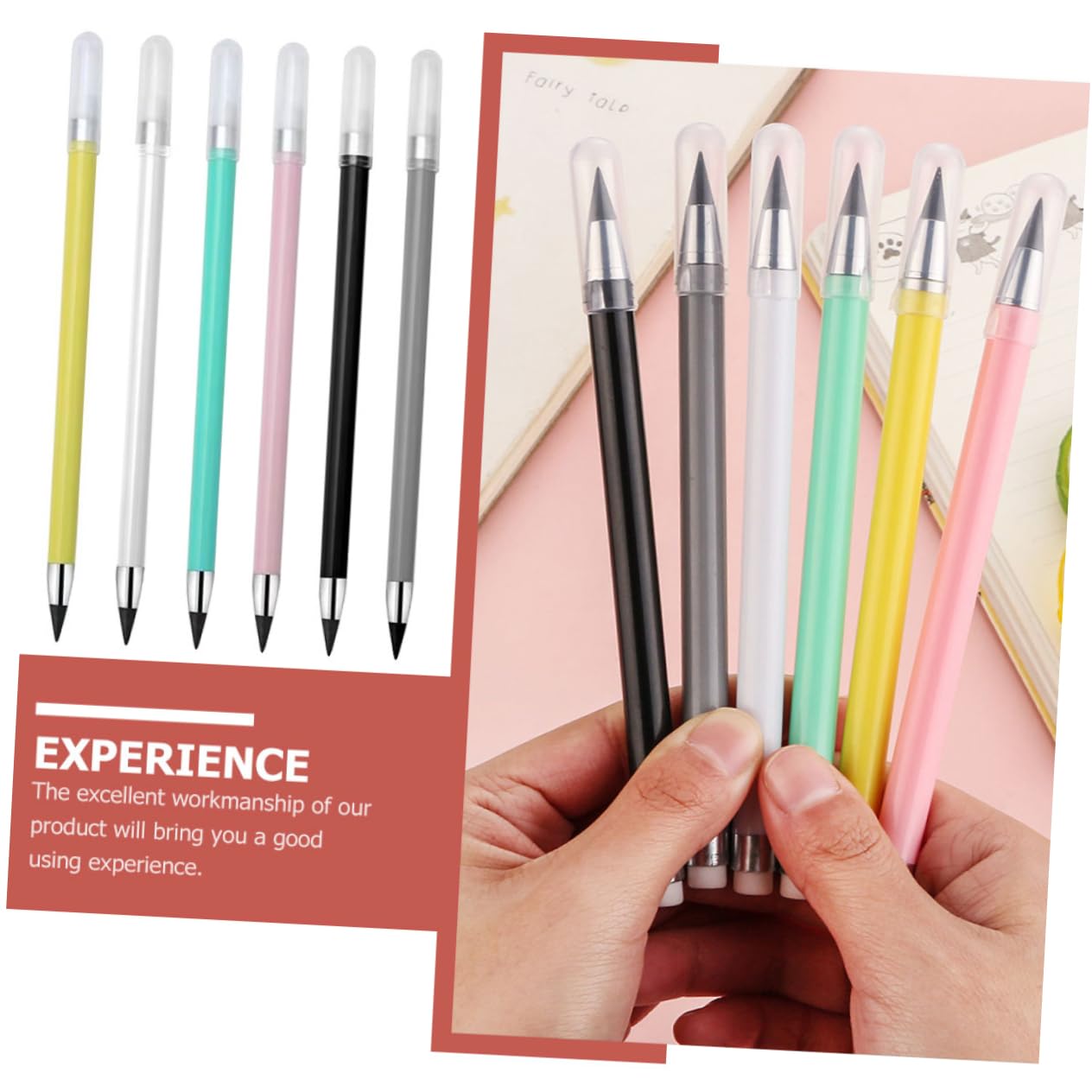 NUOBESTY 12-Piece No-Sharpening Pencil Kit - Pre-Sharpened Erasable Colored Drawing Pencils for Kids, Students & Artists | Perfect for School, Office & Sketching