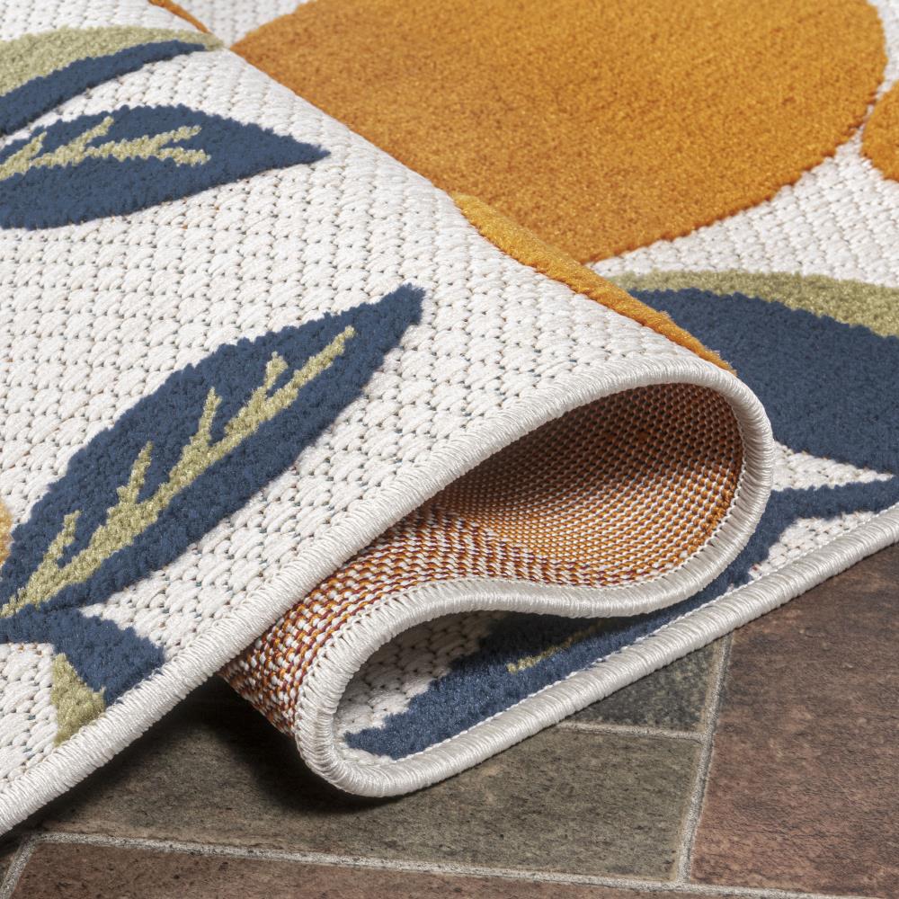 Limone Bold Lemon High Low Indoor/Outdoor Area Rug - Soft Modern Floor Mat for Living Room, Bedroom, Patio & Deck Decor