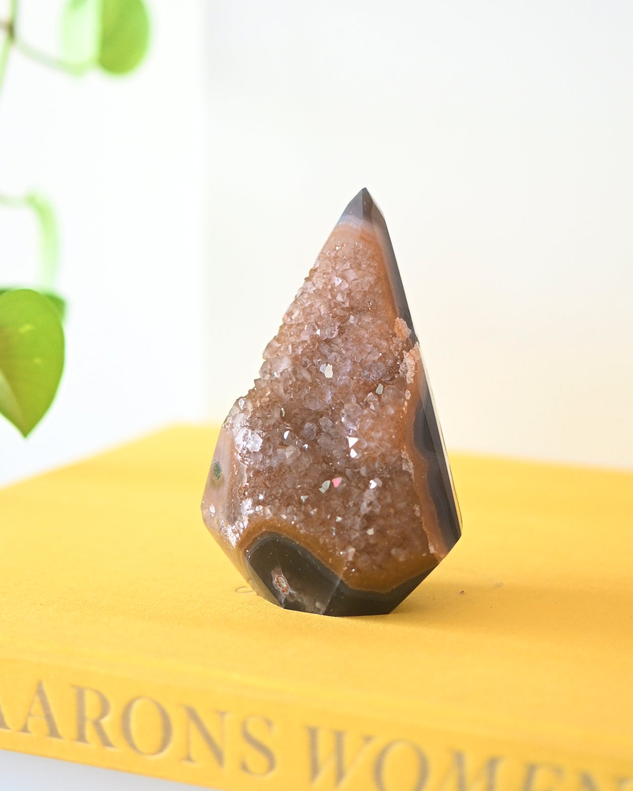 Natural Amethyst Druzy Pyramid Point - Healing Crystal for Meditation, Yoga & Home Decor | Spiritual Gift & Energy Stone for Positive Vibes