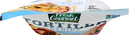 Fresh Gourmet Tortilla Strips Lightly Salted - 3.5 oz | Crunchy Snack for Salads, Soups & Nachos | Gluten-Free Restaurant Style Toppings