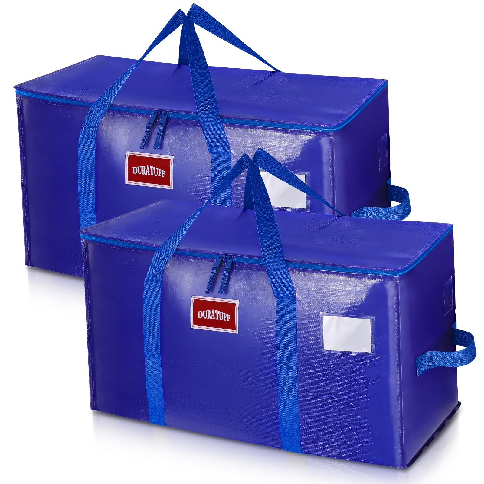 Extra Large Heavy Duty Moving Bags with Zipper & Lids - Durable Storage Totes for Packing, Moving & Home Organization - Perfect for Closet Storage, Travel & Seasonal Items