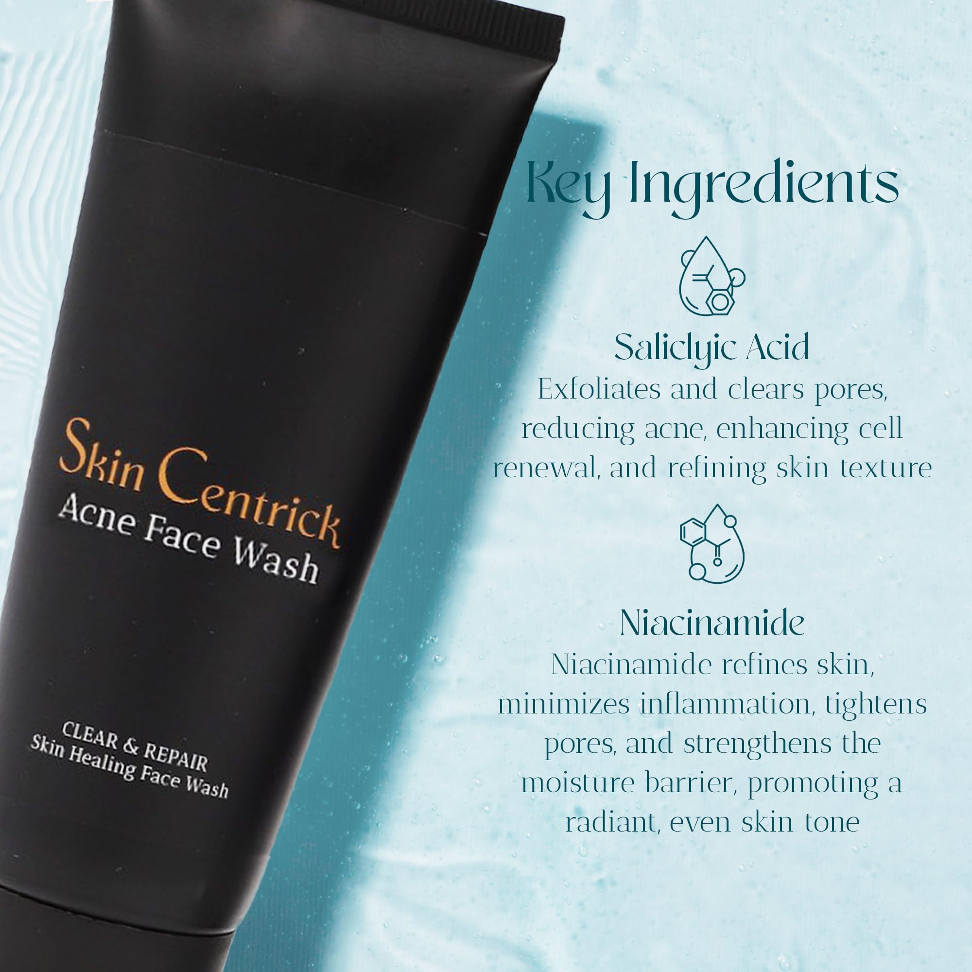 Best Acne Face Cleanser for Oily Skin - Niacinamide, Purifying Clay & Salicylic Acid Formula - Oil Control & Pore Minimizing - Paraben-Free, Non-Comedogenic - Perfect for Daily Skincare Routine & Breakout Prevention
