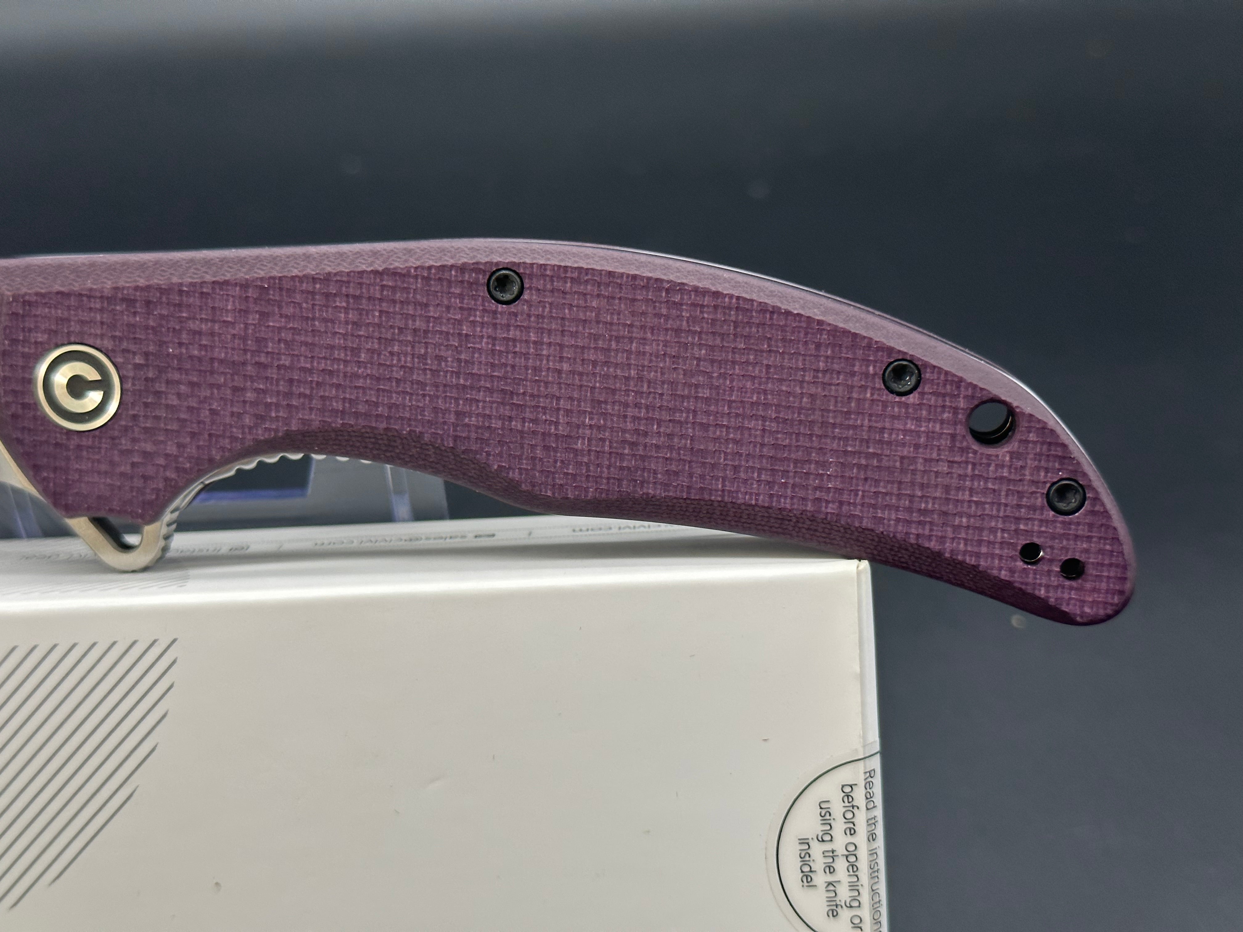 Civivi Vexer Folding Knife - Purple Dyed G10 Handle, Pocket Knife for EDC, Outdoor, Camping & Survival