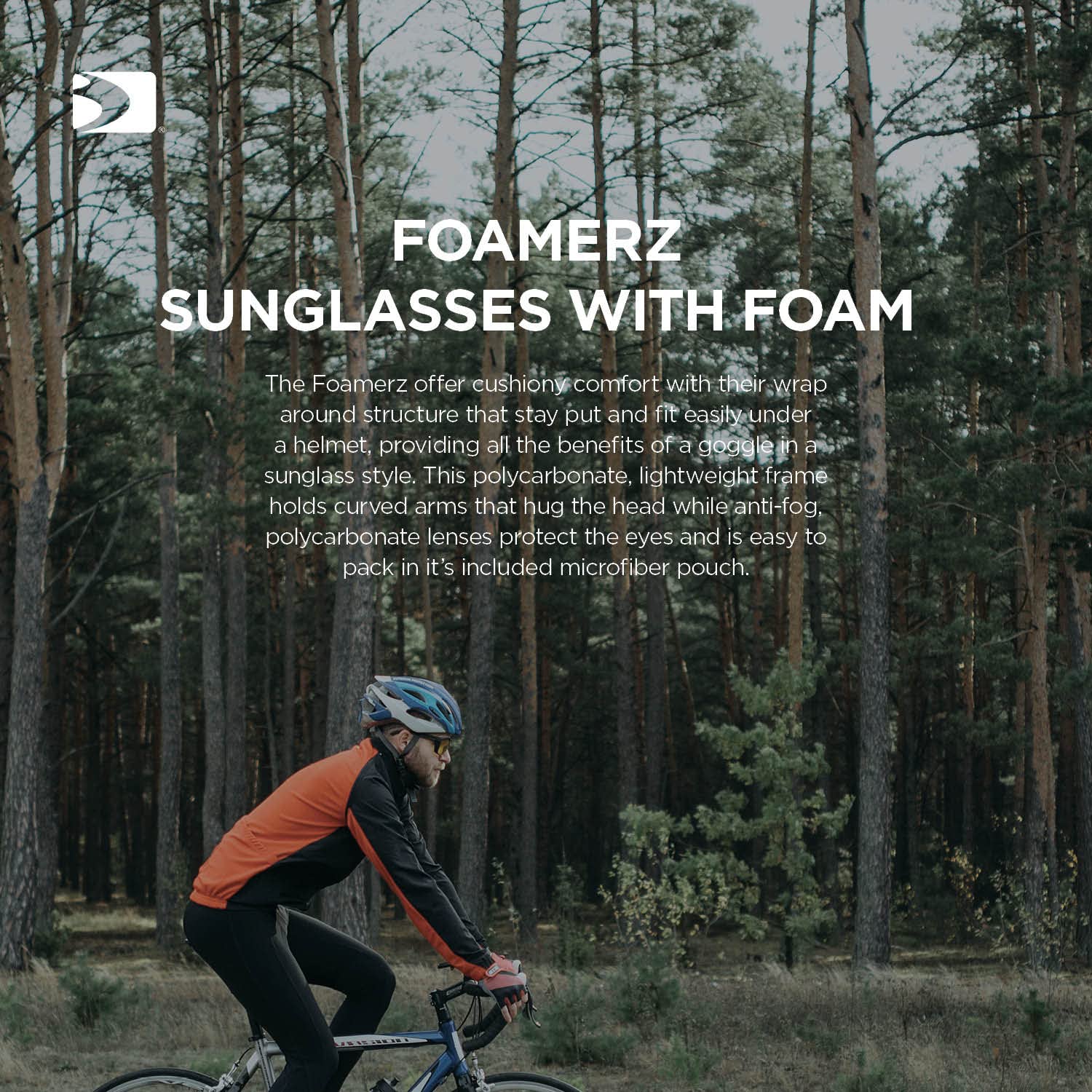 Bobster Foamerz 2 Sport Sunglasses - Polarized UV Protection for Running, Cycling & Outdoor Activities - Lightweight Comfortable Performance Eyewear for Men & Women