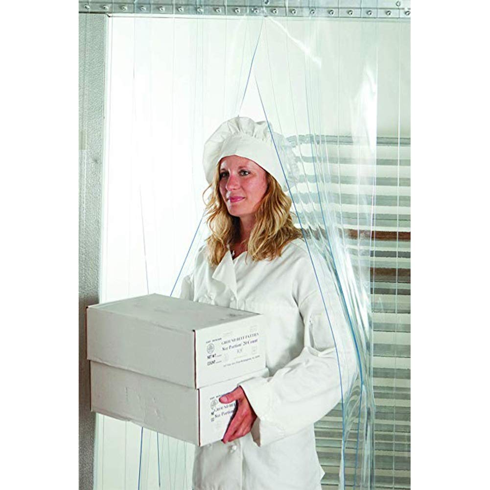 Thermal Insulated PVC Strip Door Curtain - Commercial Freezer Partition for Walk-In Refrigerators & Kitchen Cold Rooms | Hands-Free Entry, Transparent Vinyl Barrier | Perfect for Restaurants, Grocery Stores & Food Processing Facilities