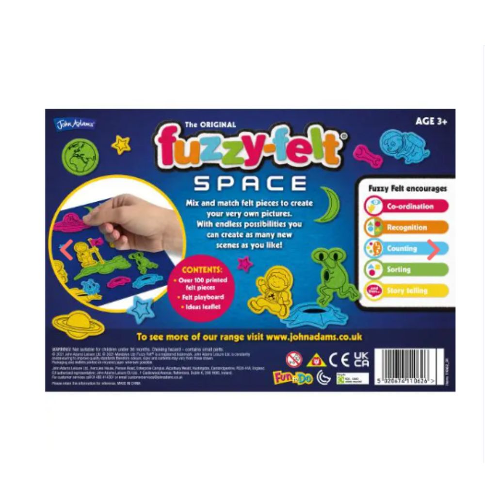 Fuzzy Felt Space Play Set - DIY Creative Felt Board for Kids Educational Toys | Perfect for Preschool Learning, Storytelling & Space-Themed Bedroom Decor