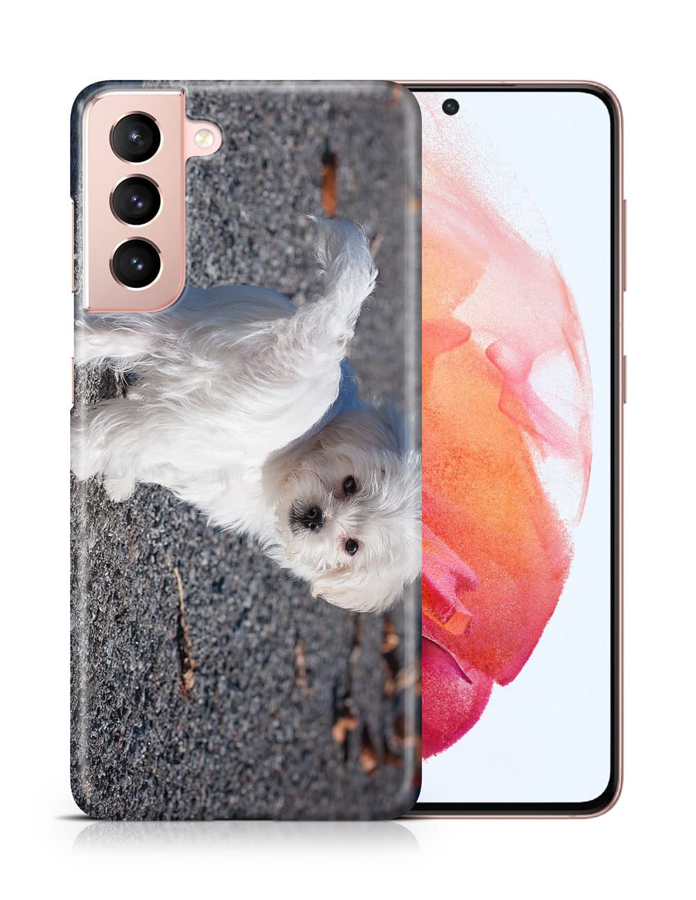 Maltese Dog Phone Case for Samsung Galaxy S21 5G - Cute Puppy Design Protective Cover - Perfect for Dog Lovers & Pet Owners (Home, Office, Travel Use)