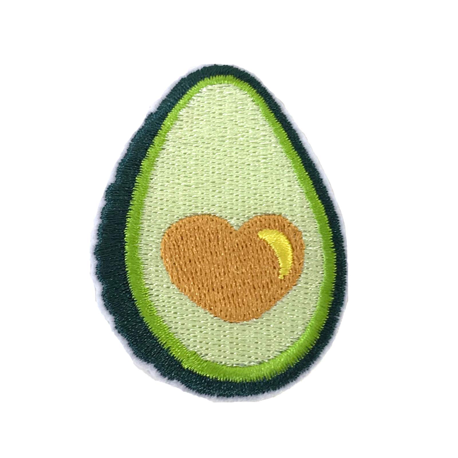 Luv Guac Avocado Embroidered Iron On Patch Applique - Green Multi Color DIY Sewing Patch for Jackets, Bags & Denim - Perfect for Customizing Clothes & Accessories