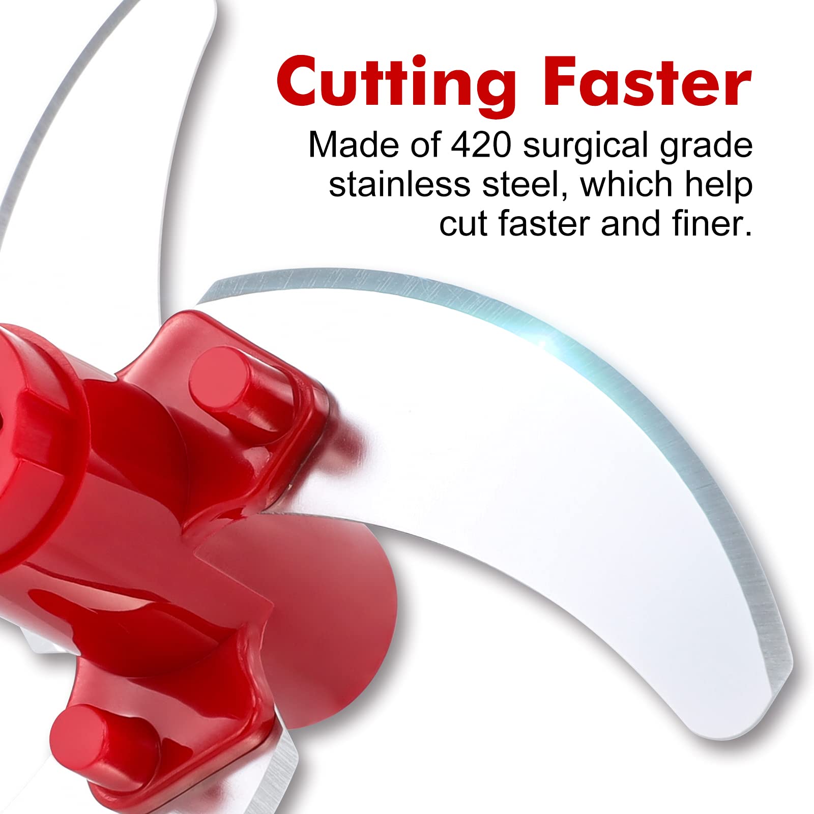 Manual Food Chopper for Onion Garlic Vegetable Fruit Salad - Easy to Clean 2.5 Cup Hand Nut Cutter (Red) - Perfect for Meal Prep, Cooking, and Kitchen Use