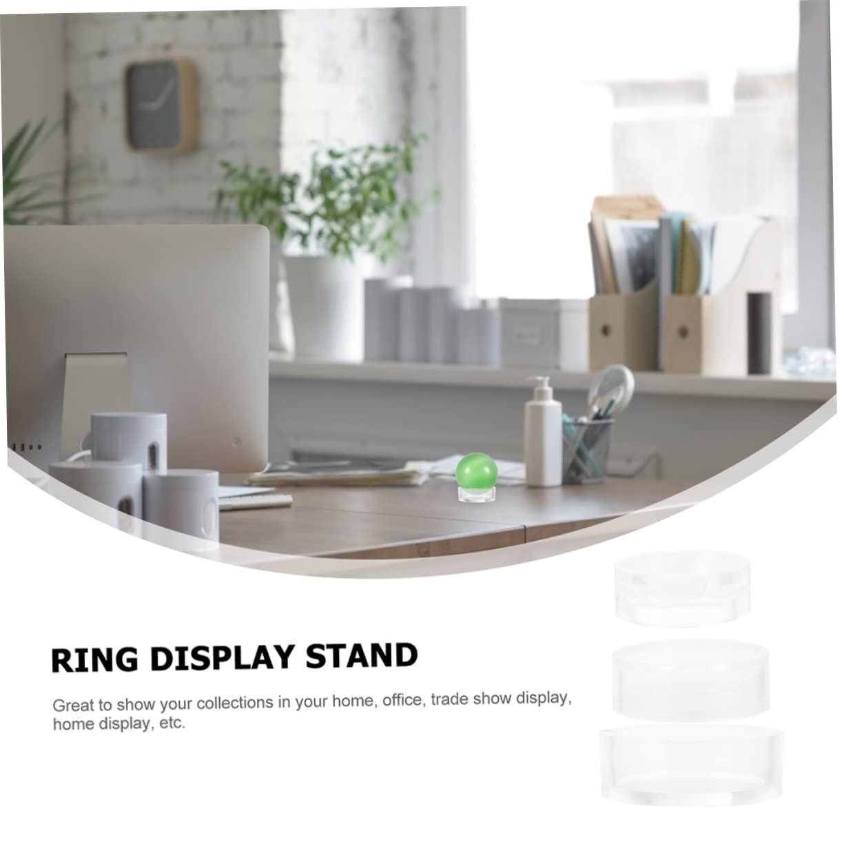BESPORTBLE 16-Piece Jewelry Display Stand Set - Mini Globe & Crystal Acrylic Stands for Baseball, Golf & Collectibles - Perfect for Store Displays, Gift Packaging & Home Decor