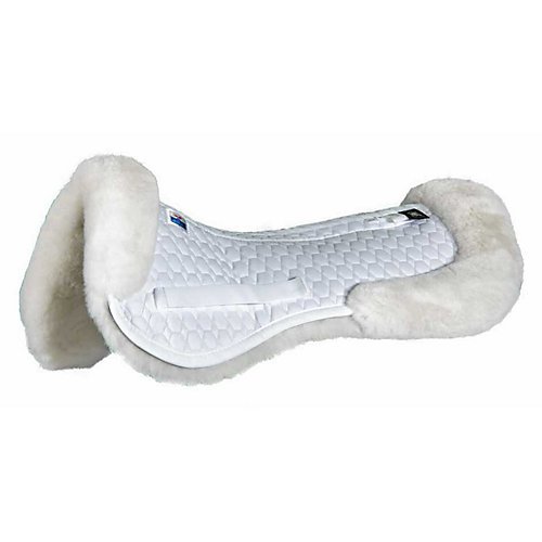 EAM Plat Sheep Dressage Half Pad with Rear Trim - Breathable & Shock-Absorbing for Horse Riding & Training - Ideal for Dressage, Jumping & Equestrian Sports