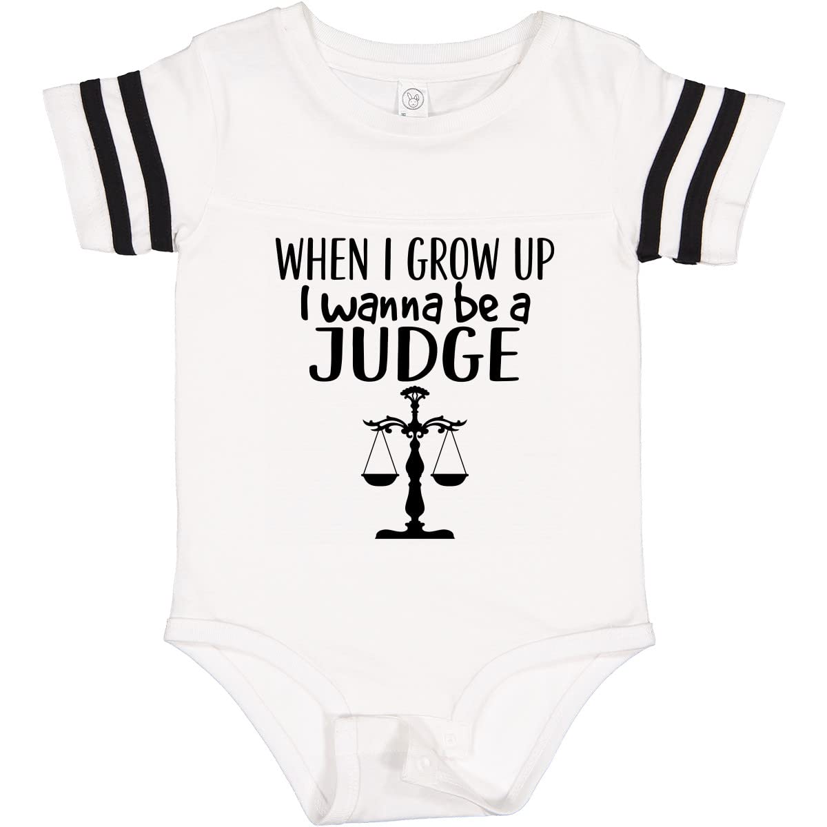Inktastic Future Judge Law Scale Baby Bodysuit - Cute Lawyer Outfit for Newborns & Infants - Perfect for Courtroom Visits, Law School Events & Funny Baby Photoshoots