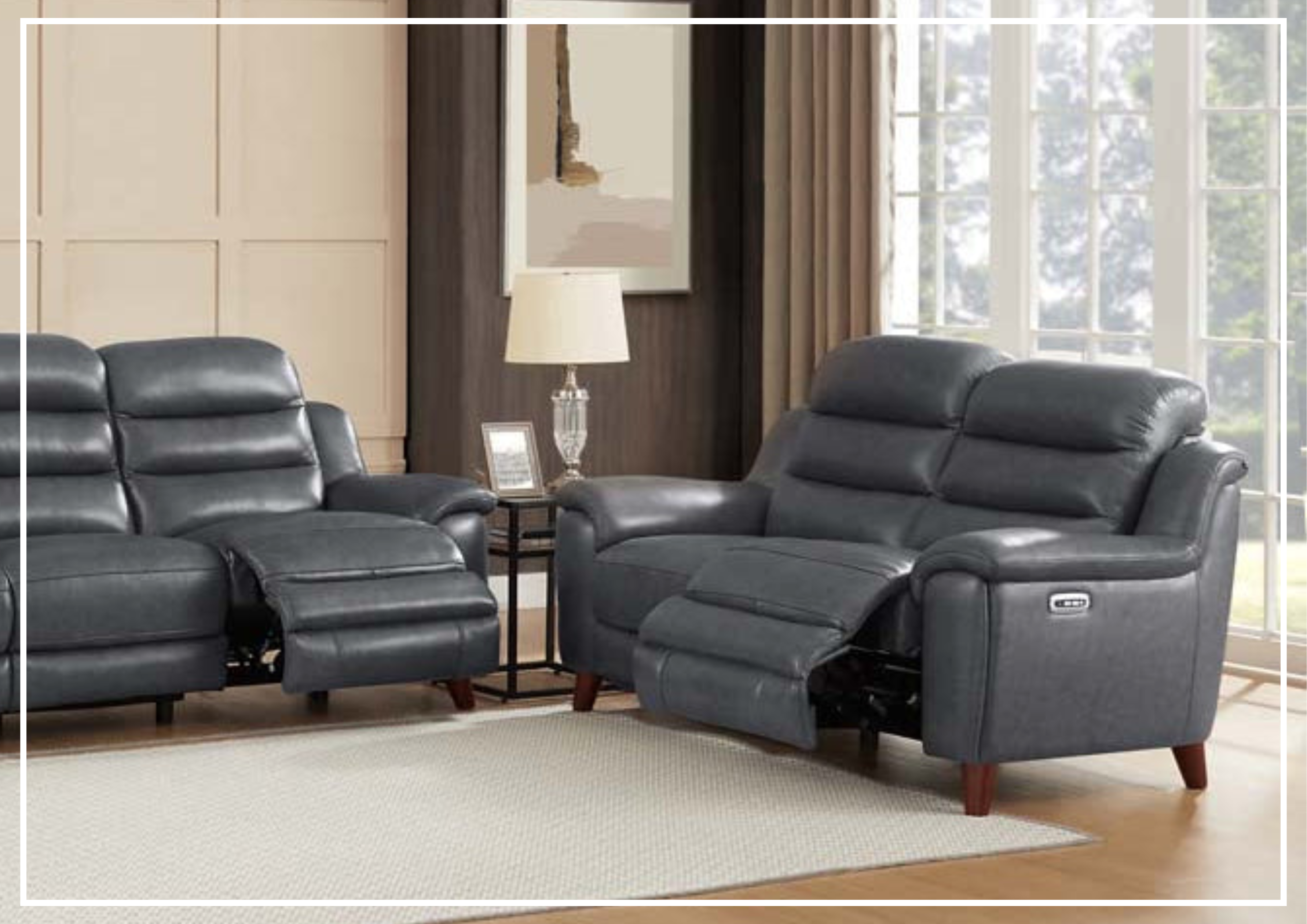 Hydeline Dream Top Grain Leather Power Reclining Sofa with Zero Gravity & Adjustable Headrest - Perfect for Living Room, Home Theater, and Relaxation