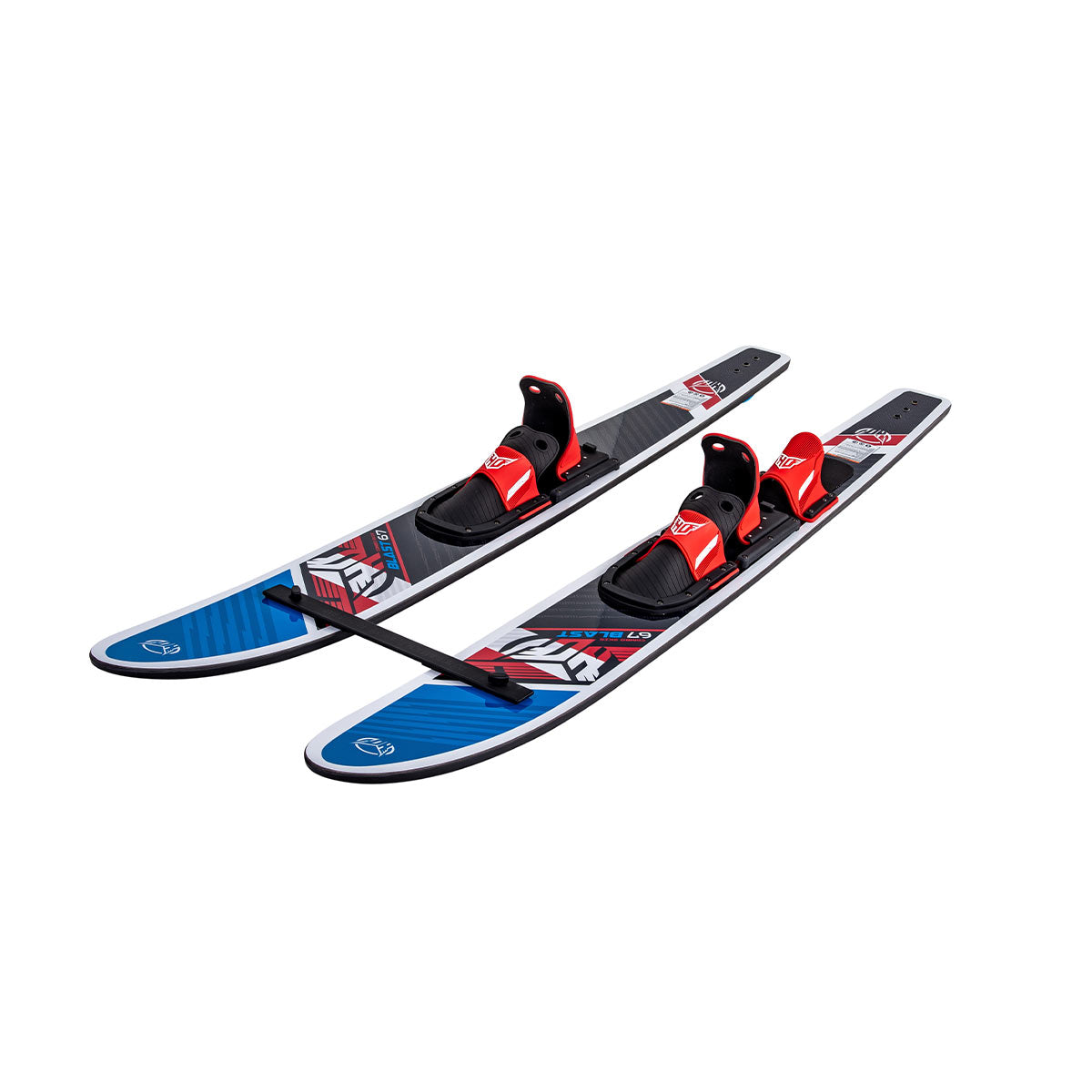 HO Blast Combo Water Skis with Horseshoe Bindings - Premium Performance Skis for Adults & Teens - Perfect for Lake, Ocean & Wakeboarding Fun