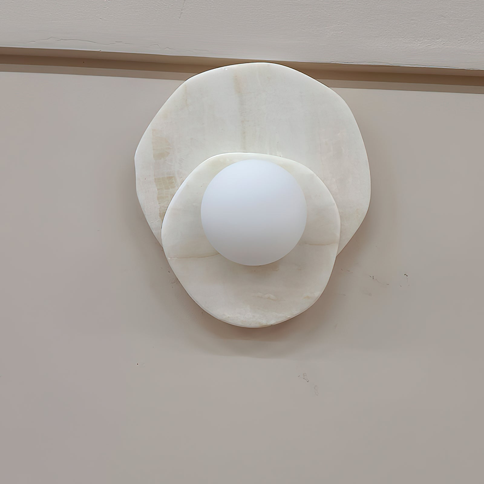 Astr Stone Wall Lamp - Modern LED Sconce Light Fixture for Bedroom, Living Room, and Outdoor Patio Decor