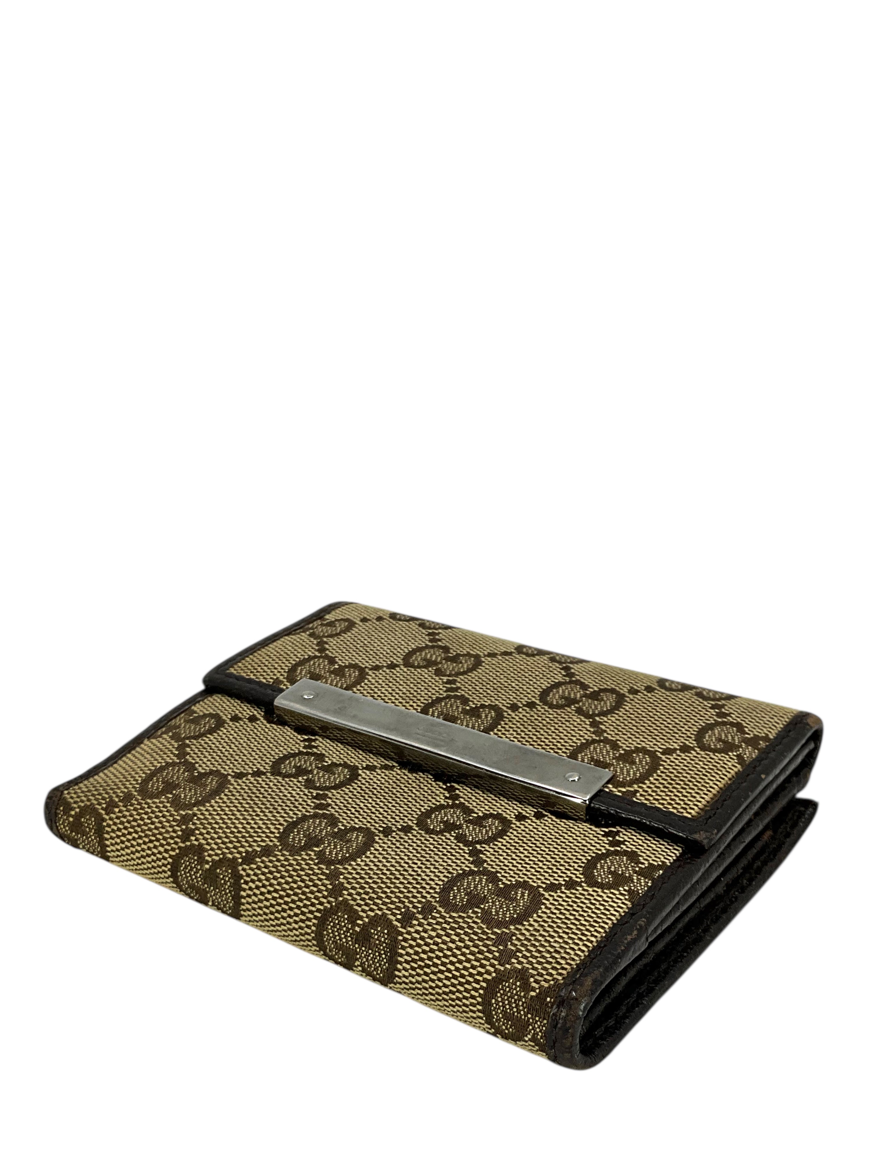 GUCCI GG Monogram Canvas Snap Wallet for Women & Men - Luxury Designer Bifold Wallet with Card Slots & Snap Closure - Perfect for Everyday Use, Travel & Gifting