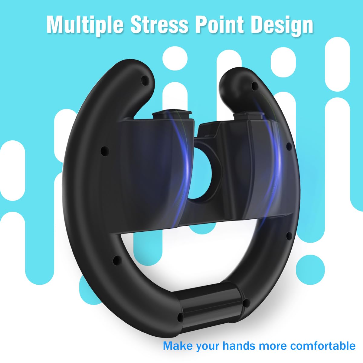 **Mario Kart 8 Deluxe Switch Steering Wheel - 2 Pack Joy-Con Compatible with Nintendo Switch & OLED - Perfect for Racing Games, Multiplayer Fun & Gift Ideas**