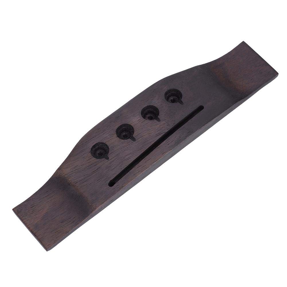4 Strings Bass Bridge - Rosewood Bridge Saddle & Pins for 4-String Acoustic Bass Guitar | Premium Wooden Guitar Accessories | Perfect for Folk, Bluegrass & Acoustic Performances