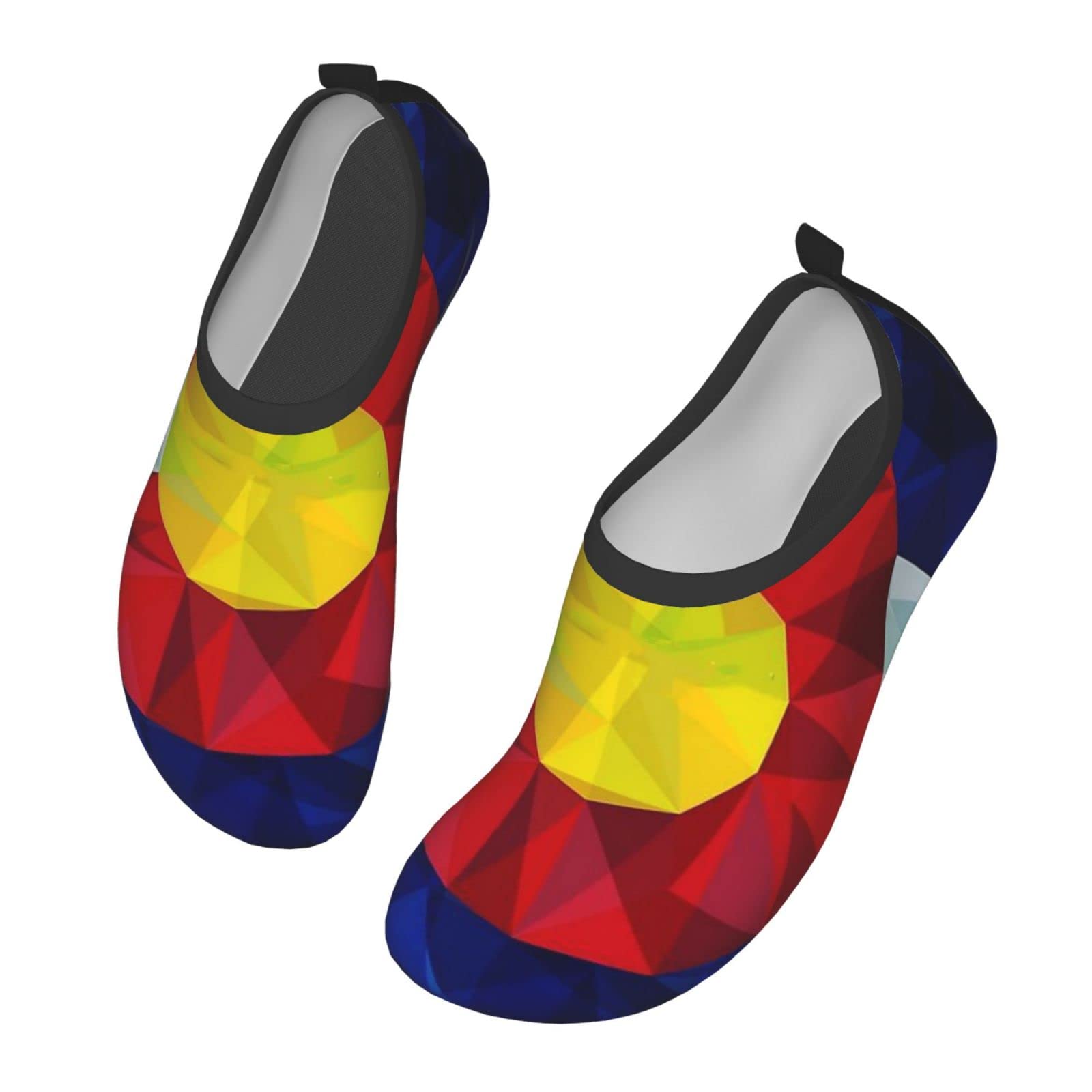 Colorado Flag Water Shoes for Men & Women - Barefoot Quick-Dry Swim Socks for Yoga, Beach, Pool & Water Sports | Slip-On Design with Non-Slip Sole