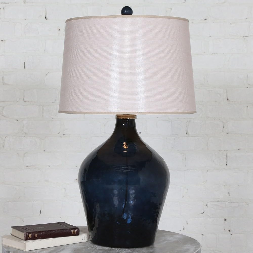 Tall 1 Light Table Lamp with Beige Linen Tapered Round Hardback Shade - 3-Way Switch for Living Room, Bedroom, or Office Lighting
