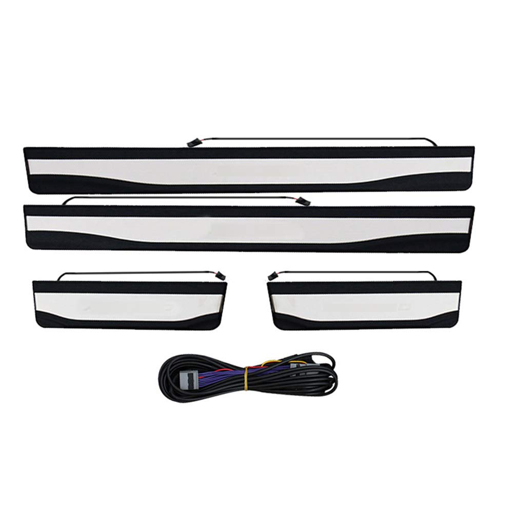 XITER Stainless Steel Door Sill Scuff Plate Guard with LED for 2018-2022 Honda Accord 10th Gen - 4PCS Auto Accessories - Perfect for Car Interior Protection & Style Enhancement