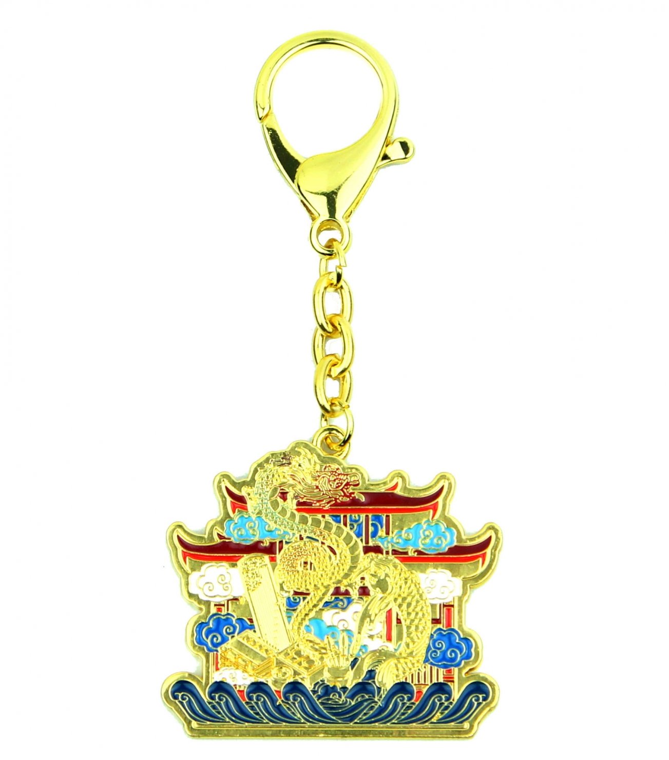 Feng Shui Dragon Gate Scholar Keychain Amulet - Lucky Charm for Success, Wealth & Protection - Perfect for Students, Professionals & Business Owners