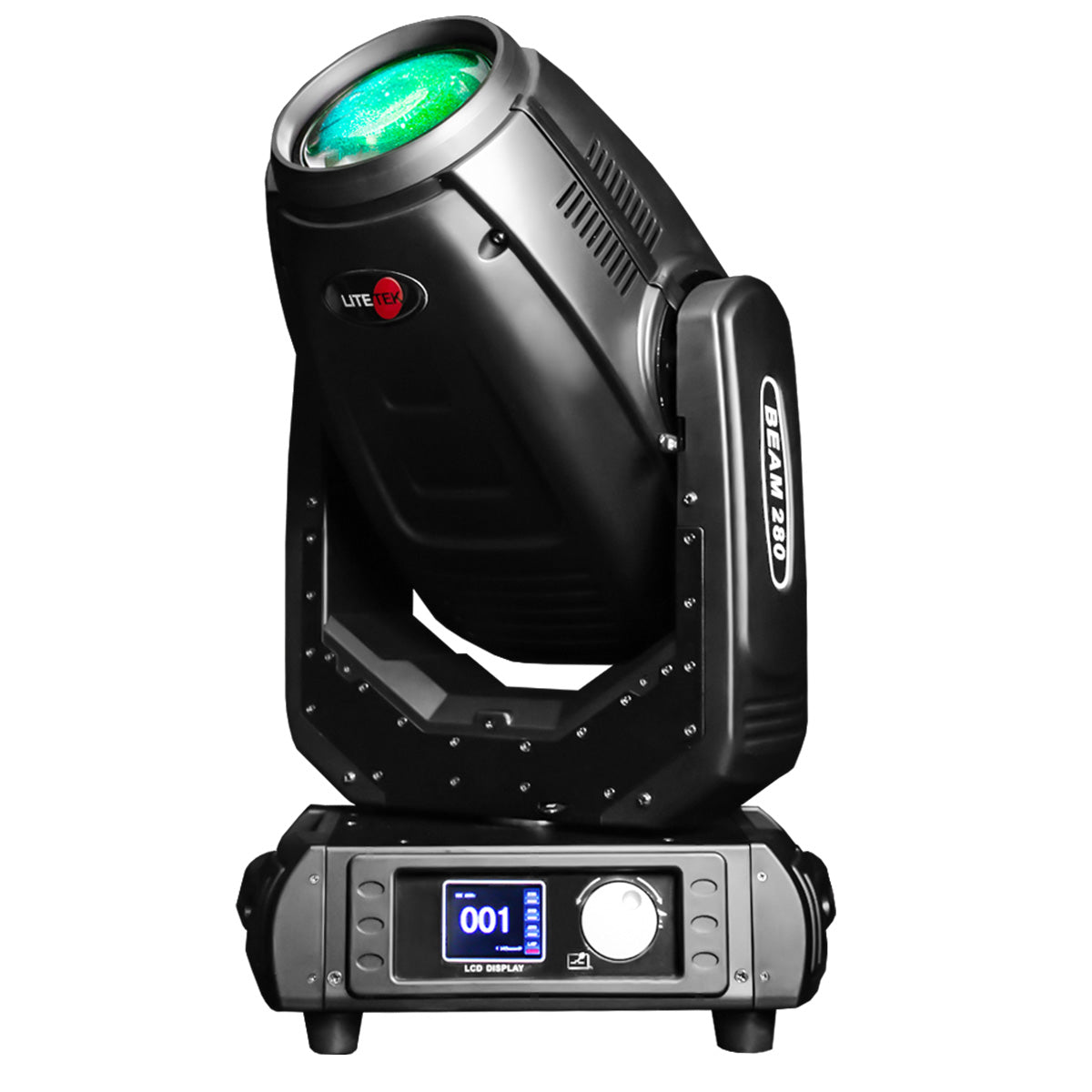 Lite Tek BEAM 280 Professional Moving Beam Light - 2 Pack with Durable Flight Case for DJ Events, Stage Performances & Nightclubs