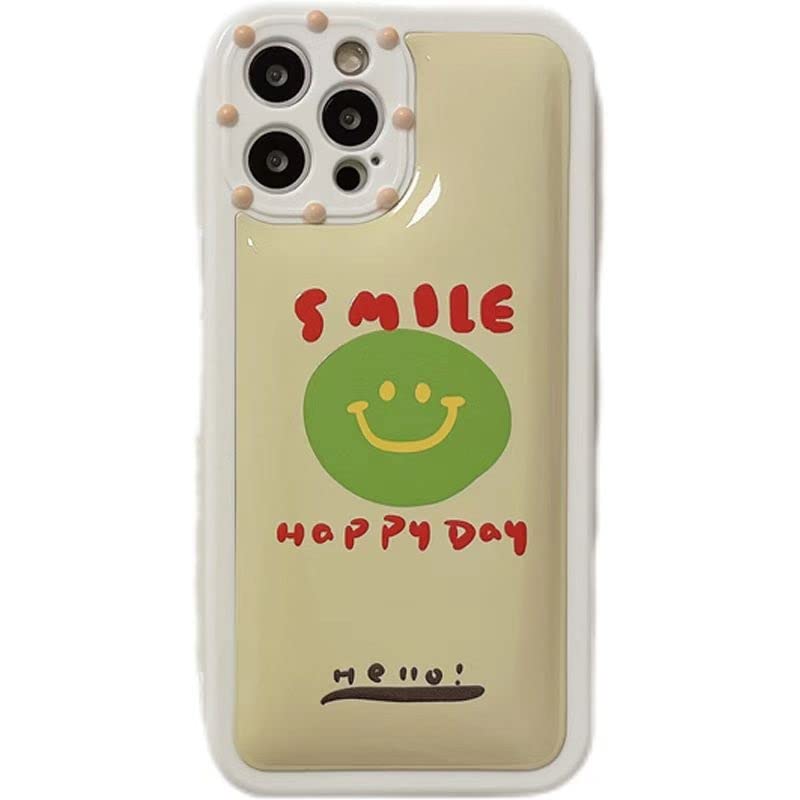 Stylish Cute Smile iPhone 12 Pro Case - Shockproof Silicone Cover with Happy Design (XW414-1) | Perfect for Everyday Protection & Instagram Photos
