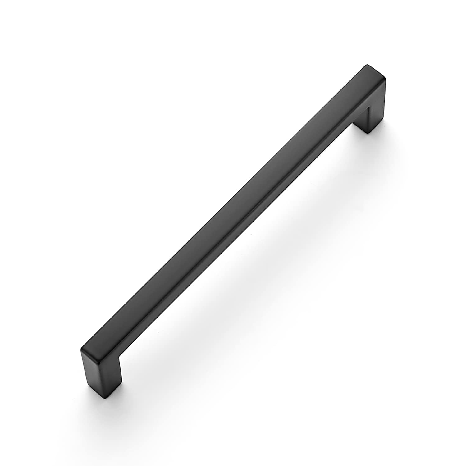 Ravinte 5 Inch Center to Center Slim Square Bar Drawer Pulls - Matte Black Kitchen Cabinet Handles for Modern Cabinets & Dressers (1 Pack) - Perfect for Home Kitchen, Bathroom, Office & Furniture Upgrades