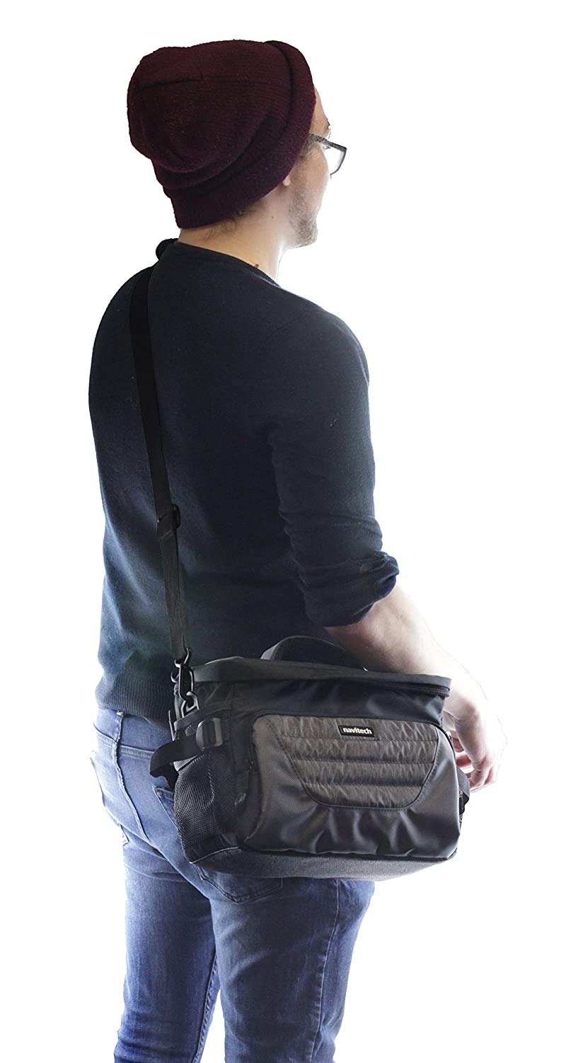 Navitech Grey Shoulder Camera Bag for FUJIFILM GFX 50S - Durable DSLR Camera Case with Padded Protection - Perfect for Travel, Street Photography & Outdoor Shooting