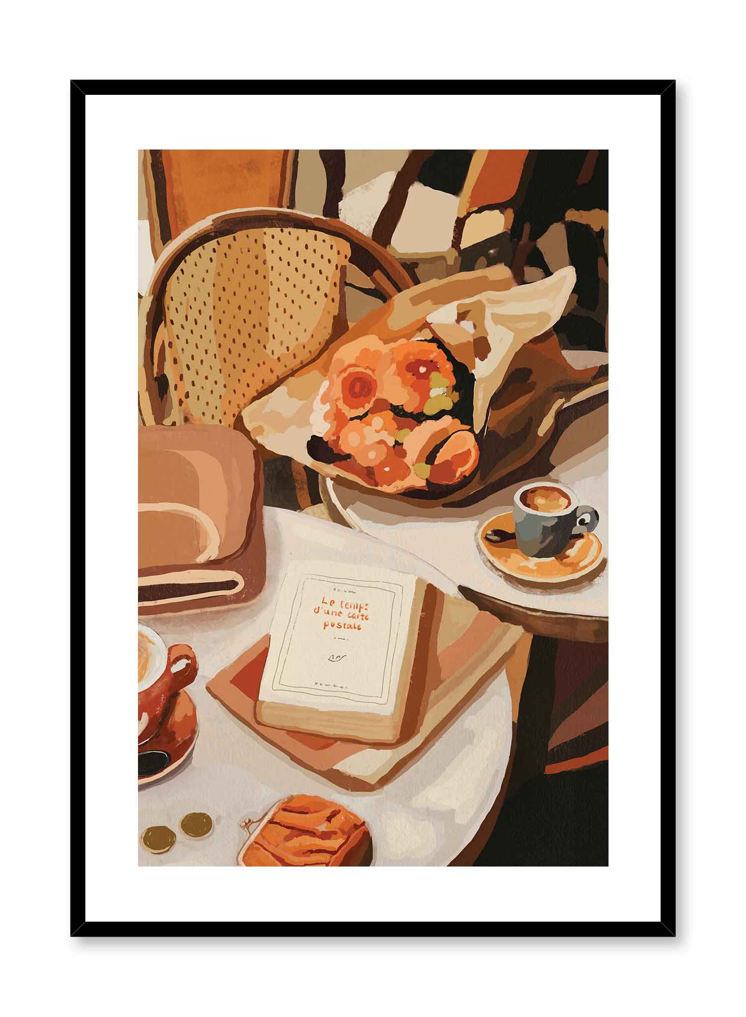 Parisian Terrace Art Print - Vintage French Cafe Poster - Perfect for Home Decor, Office & Gift Giving