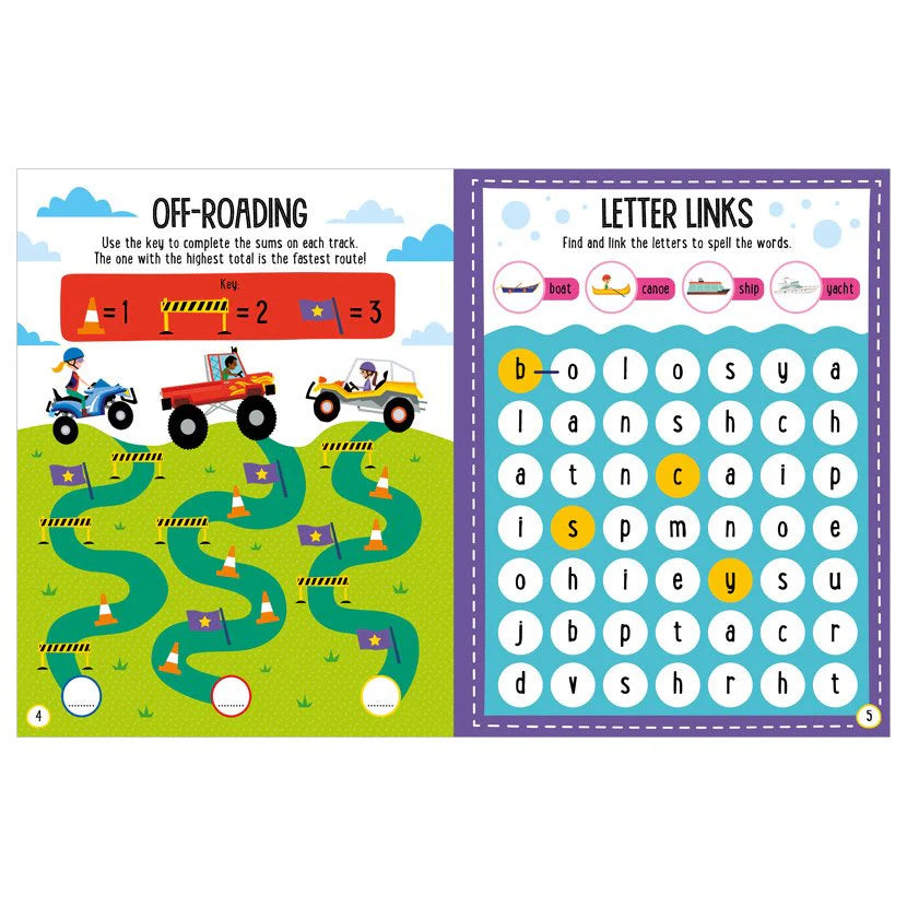 Big Trucks Balloon Stickers Activity Book for Kids - Fun Learning & Creative Play for Toddlers, Preschool & Kindergarten