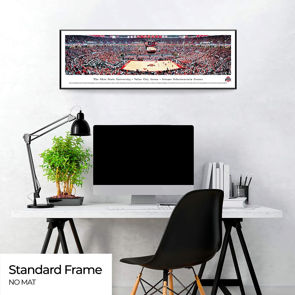 Ohio State Buckeyes Basketball Poster - Blakeway Panoramas NCAA Sports Wall Art for Game Room, Dorm Decor & Fan Cave