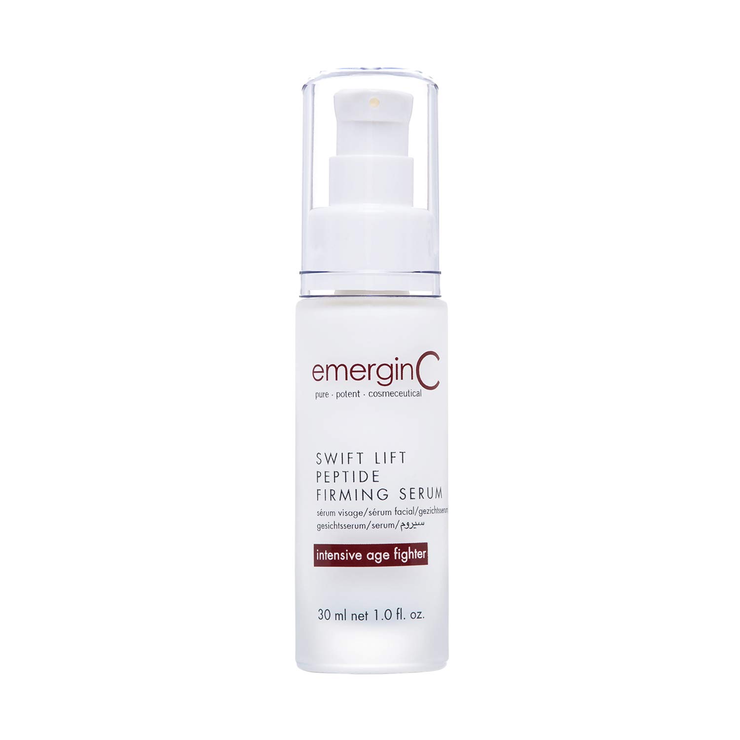 emerginC Swift Lift Peptide Firming Serum - Anti-Aging Face Serum with Hyaluronic Acid & Plant Extracts - Reduces Wrinkles & Fine Lines - 1 fl oz (30ml) for Daily Skincare Routine & Nighttime Use