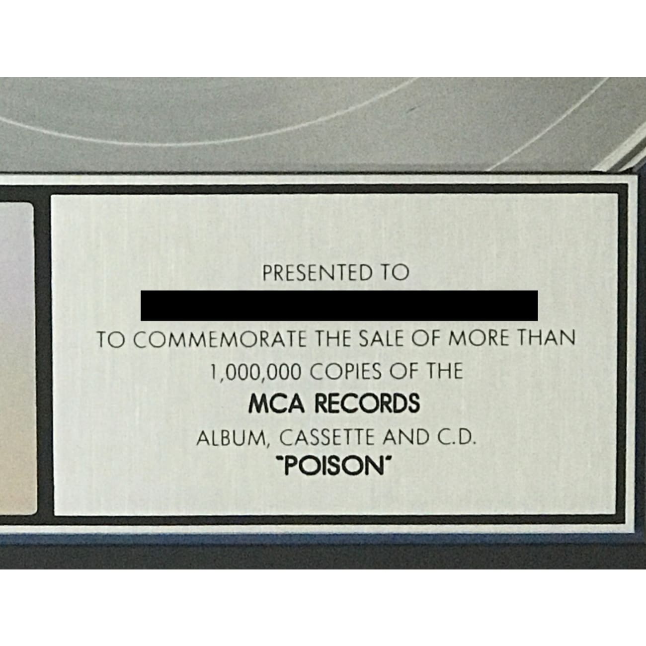 Bell Biv Devoe Poison RIAA Platinum LP Award - Autographed by Ricky Bell, Michael Bivins & Ronnie DeVoe - Perfect for Music Collectors & 90s R&B Fans