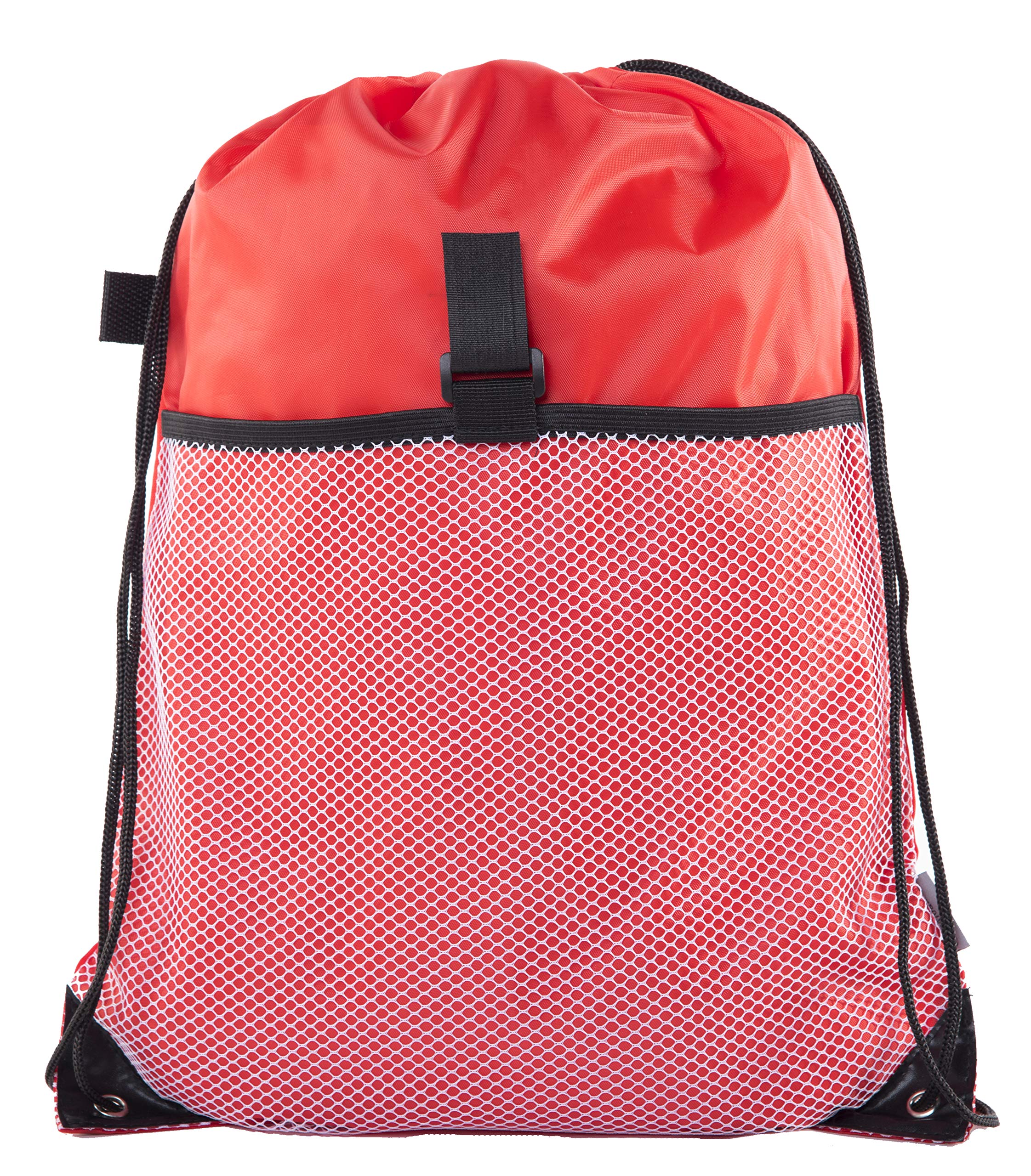 Wholesale Drawstring Cinch Backpack with Mesh Pocket - Lightweight & Durable for School, Gym, Travel & Outdoor Activities