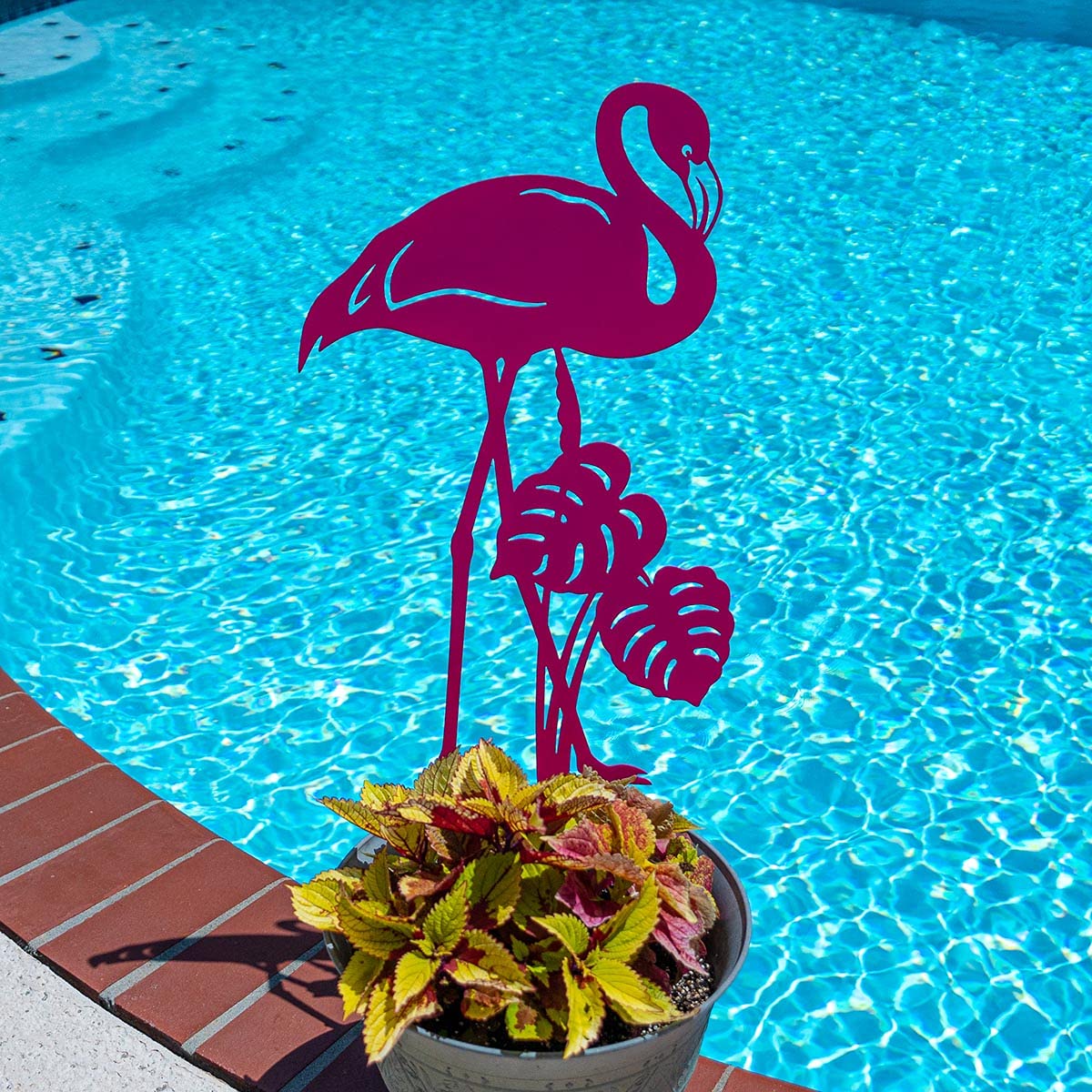 RealSteel Pink Flamingo Yard Decorations - Outdoor Garden Statues & Flamingo Gifts for Women - Christmas & Front Yard Decor - Perfect for Patio, Lawn & Backyard Decorating